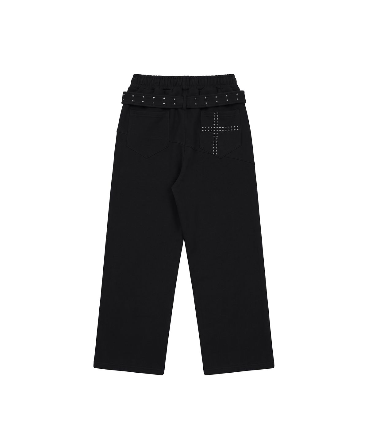 분트(VOONT) Studded Strap Sweat Pants (BLACK)