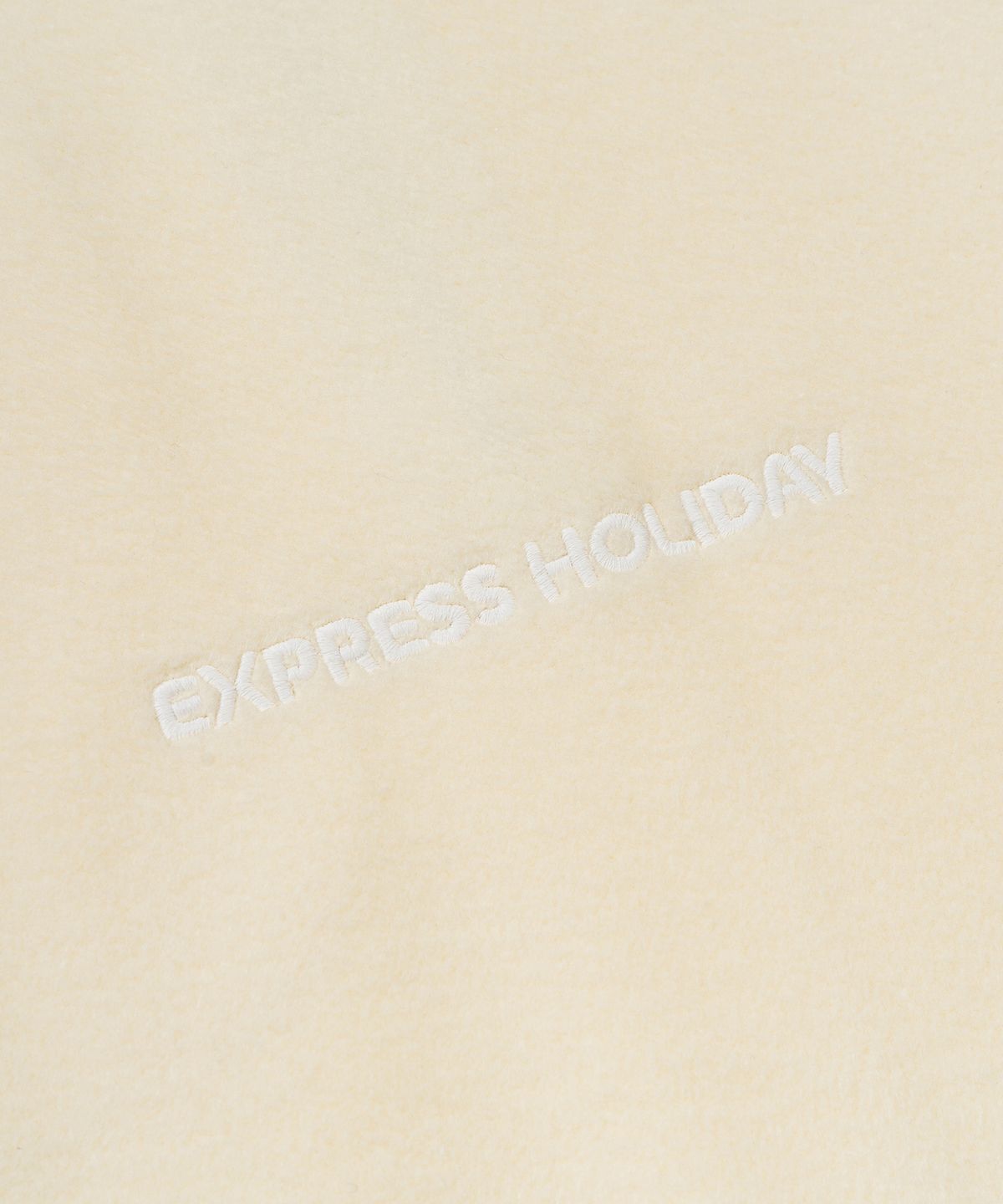 익스프레스홀리데이(EXPRESSHOLIDAY) 브러쉬드 코튼 쉘 하프집업_아이보리