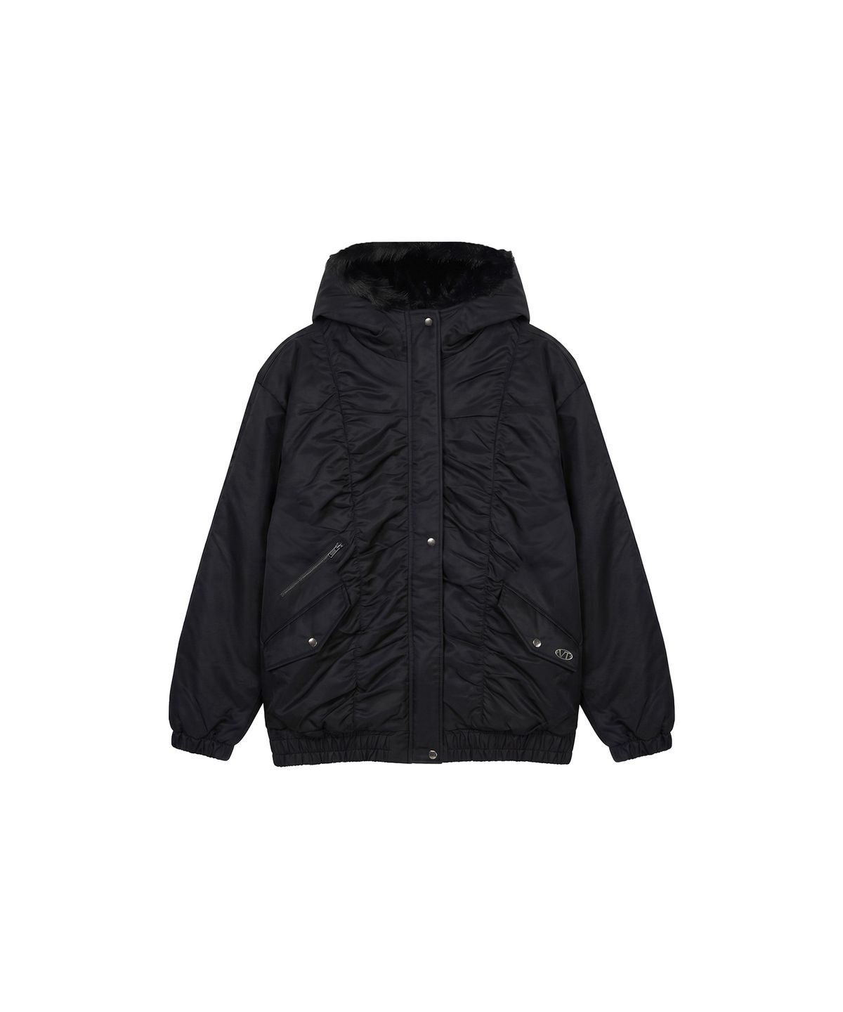 분트(VOONT) Shadow Fur Hood Jacket (BLACK)