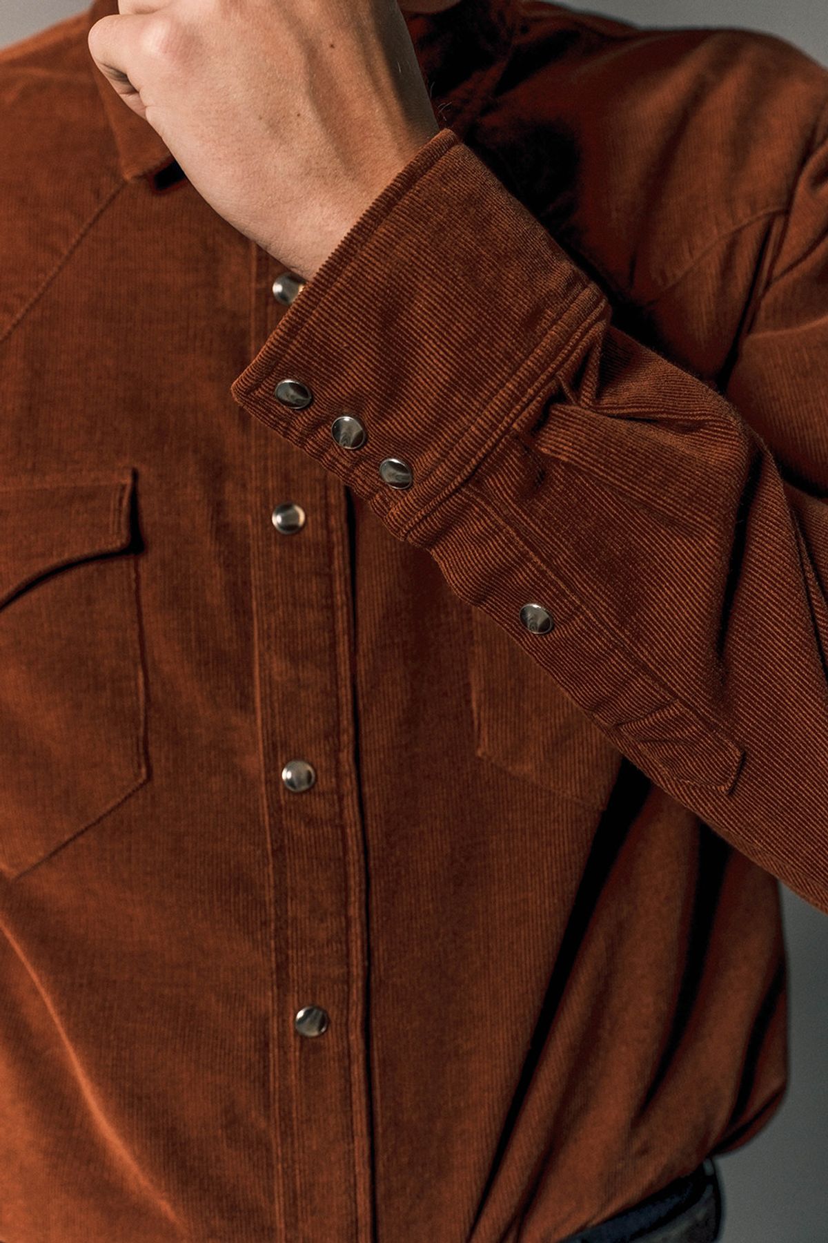 에드워드맥스(EDWARDMAX) 코듀로이 브라운 웨스턴 셔츠  ESH-SEDONA.C-(BR)