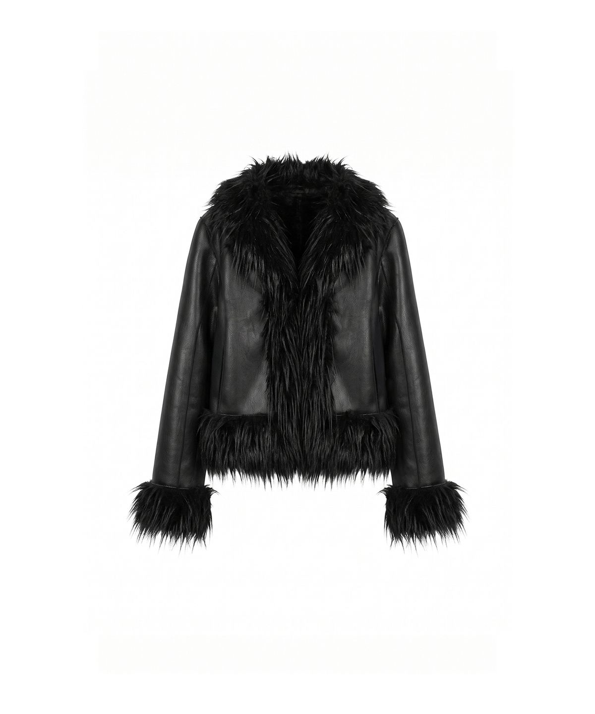 분트(VOONT) Reversible Shearling Mustang Coat (BLACK)