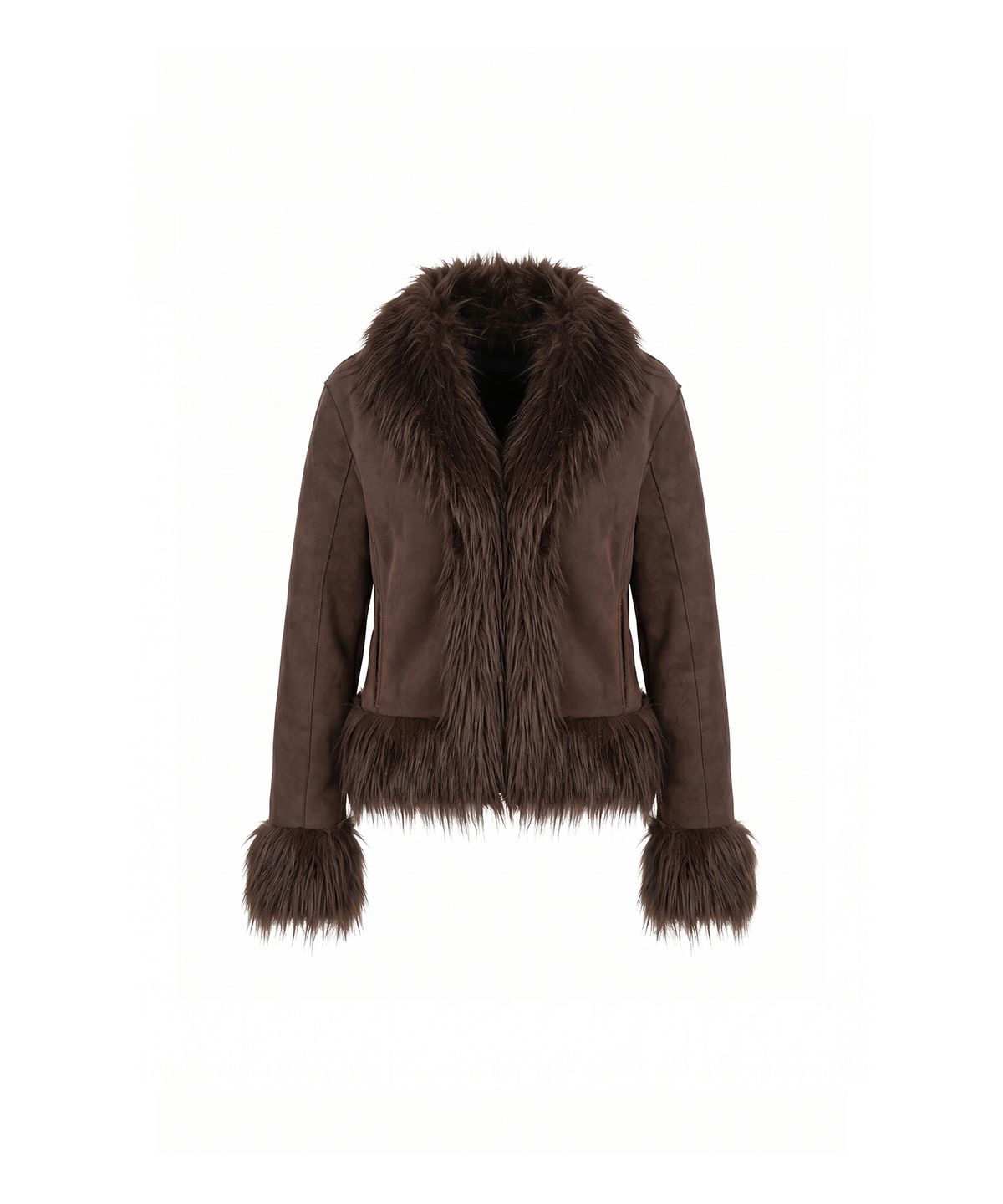 분트(VOONT) Reversible Shearling Mustang Coat (BROWN)