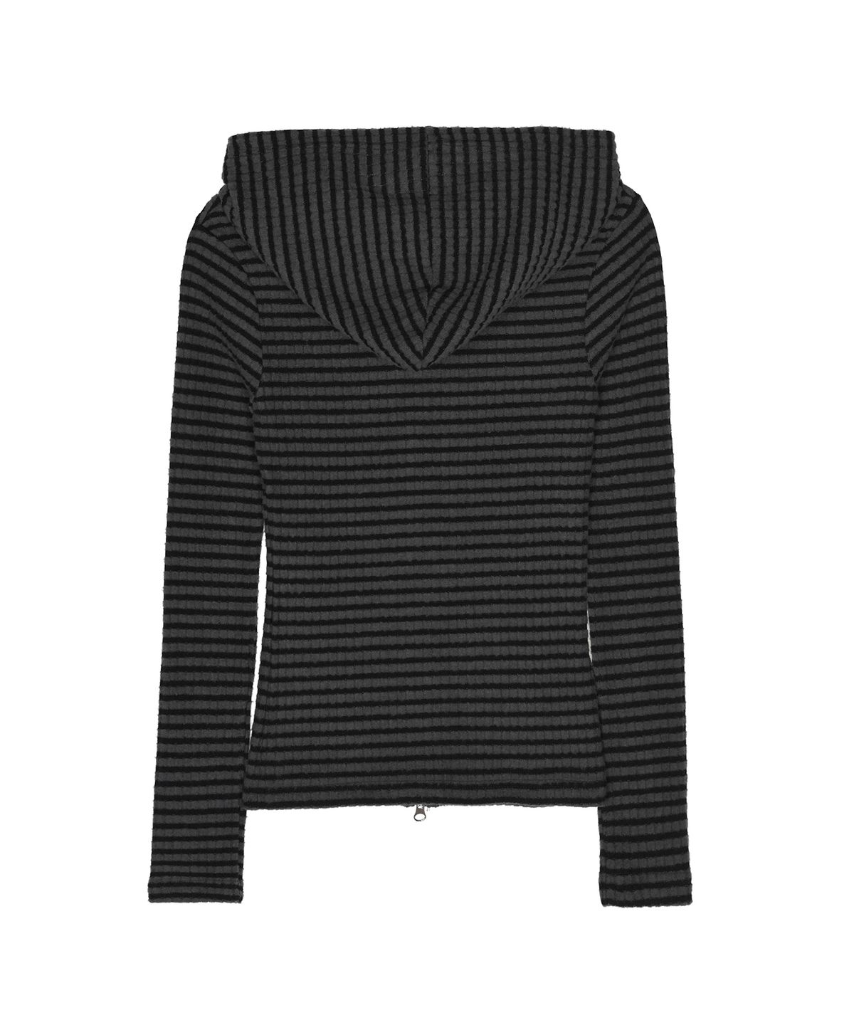 닉앤니콜(NICK&NICOLE) STRIPE SLIM HOOD ZIP-UP_BLACK