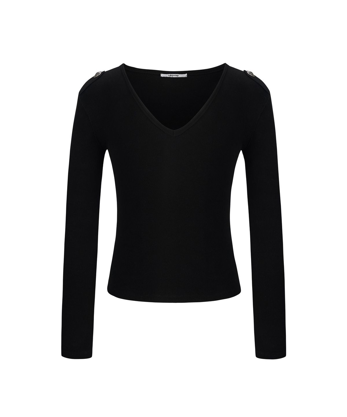 레씨토(LECYTO) Stray V-Neck Set_[Black]