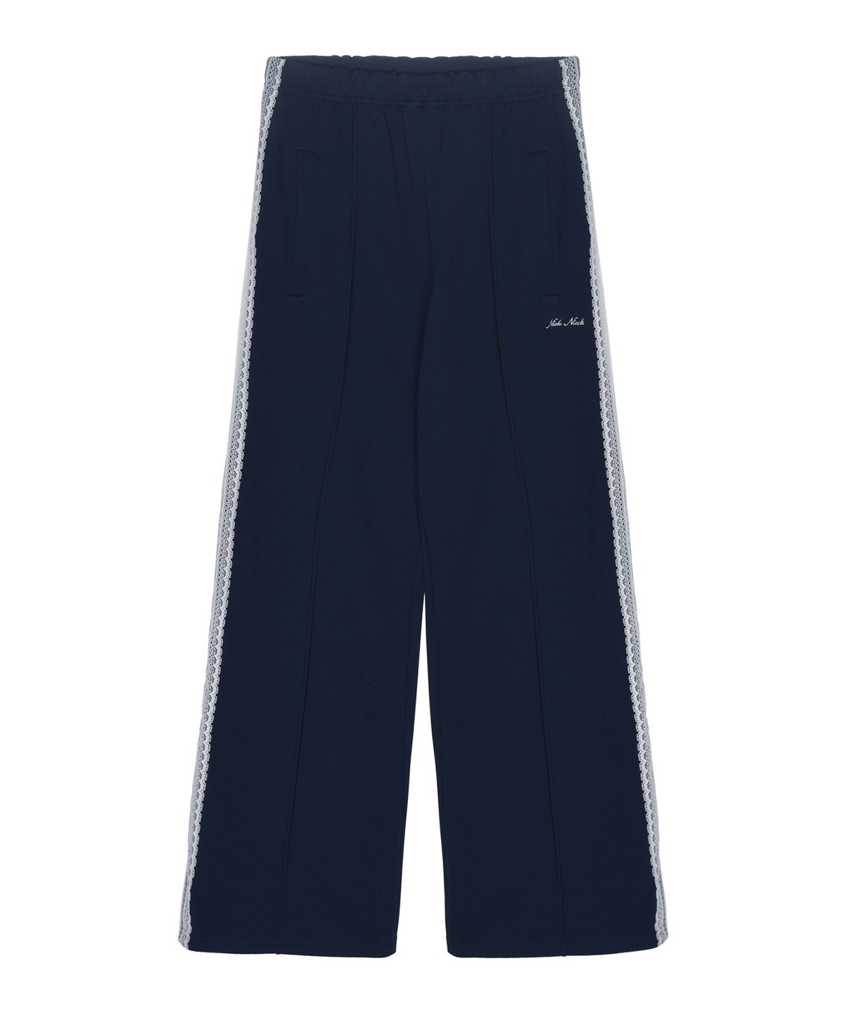 닉앤니콜(NICK&NICOLE) LACE LINE WIDE PANTS_NAVY