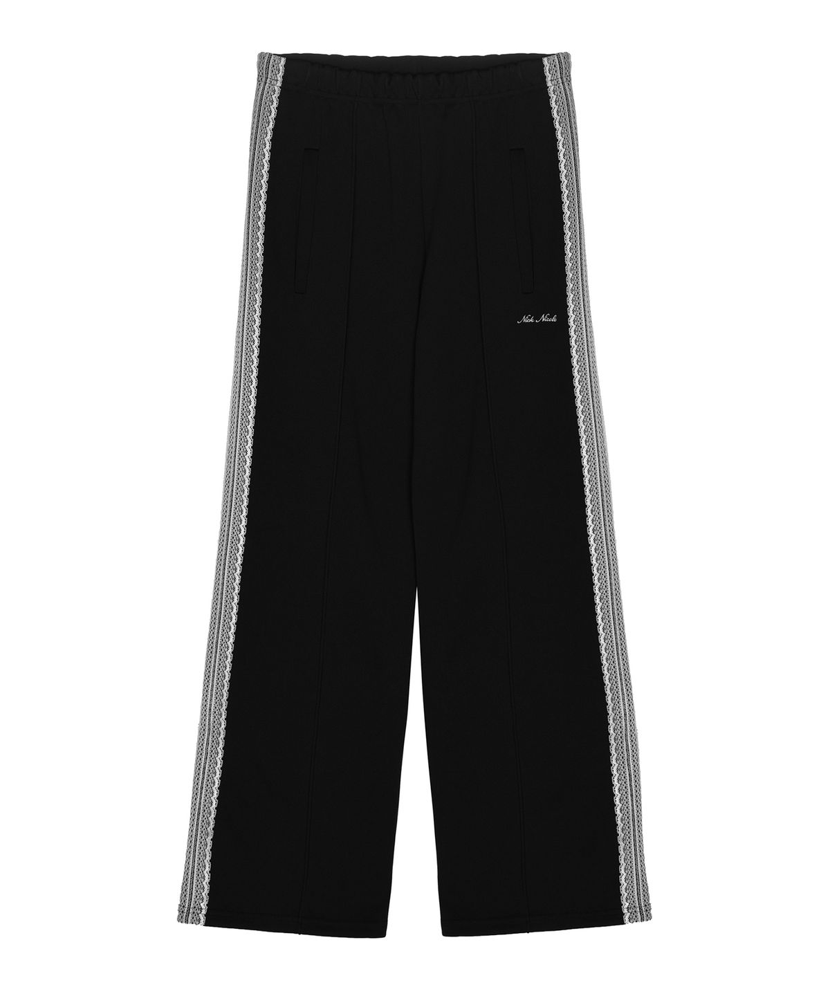닉앤니콜(NICK&NICOLE) LACE LINE WIDE PANTS_BLACK