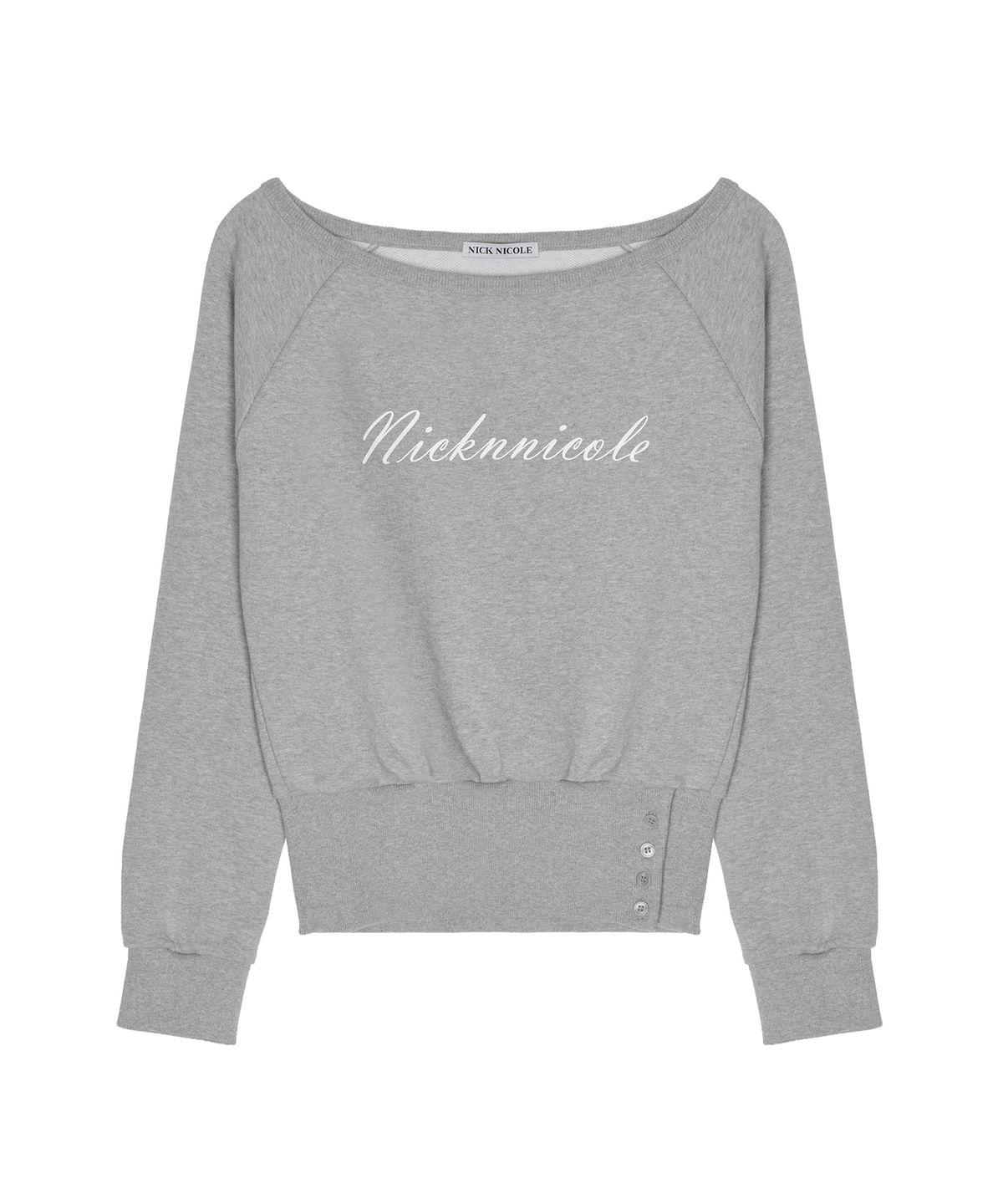 닉앤니콜(NICK&NICOLE) NICOLE SLIT SWEATSHIRT_MELANGE