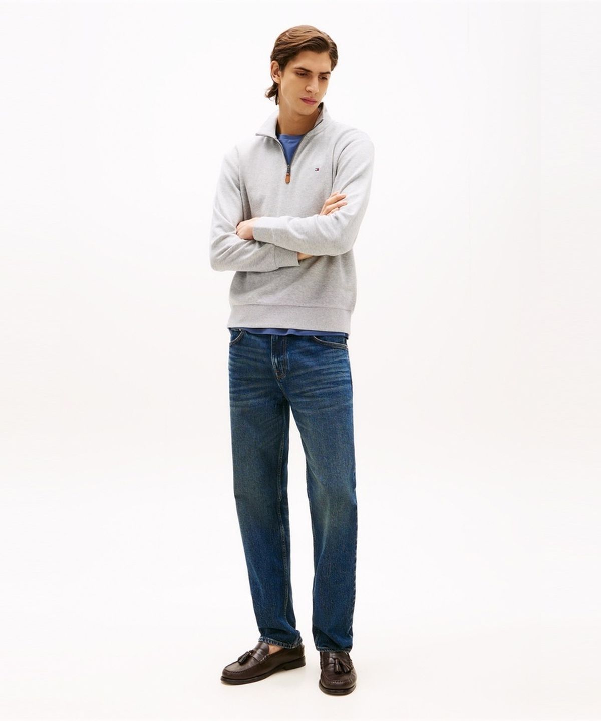 타미힐피거(TOMMY HILFIGER) 소프트 터치 1/4 집업 스웨트셔츠 (T12G6TPO080MT2P01)