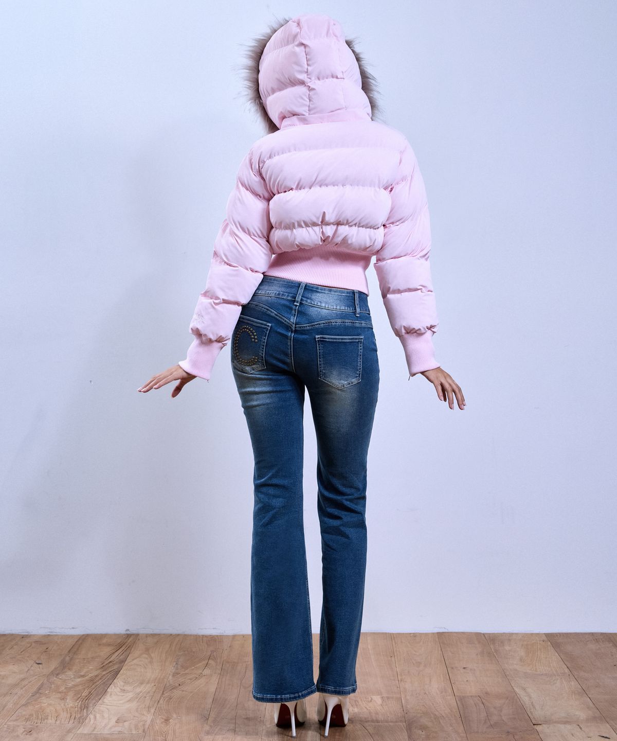 쿨시스(COOLSIS) CS 20s FUR PUFFER JACKET-021 (PINK)