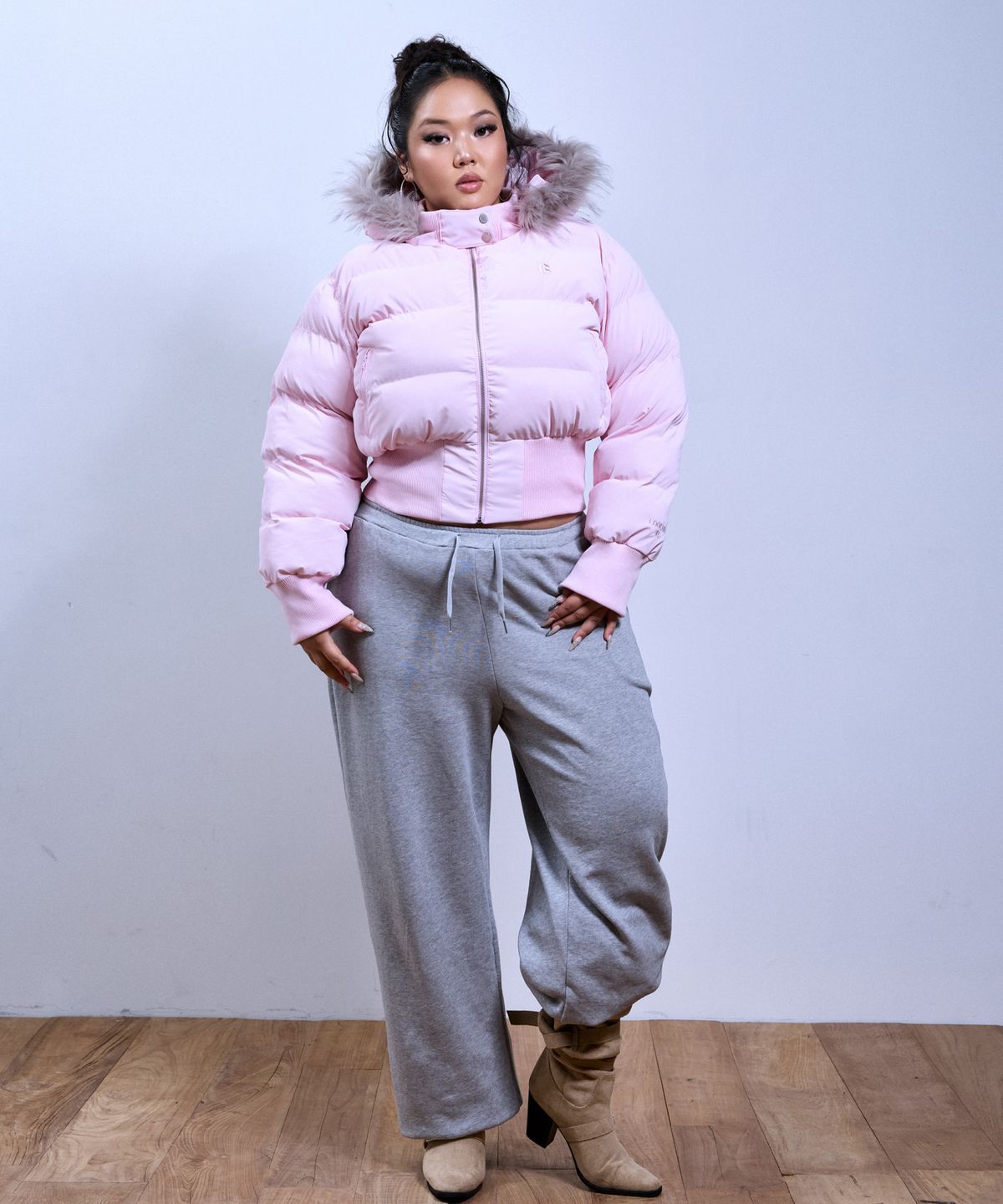 쿨시스(COOLSIS) CS 20s FUR PUFFER JACKET-021 (PINK)