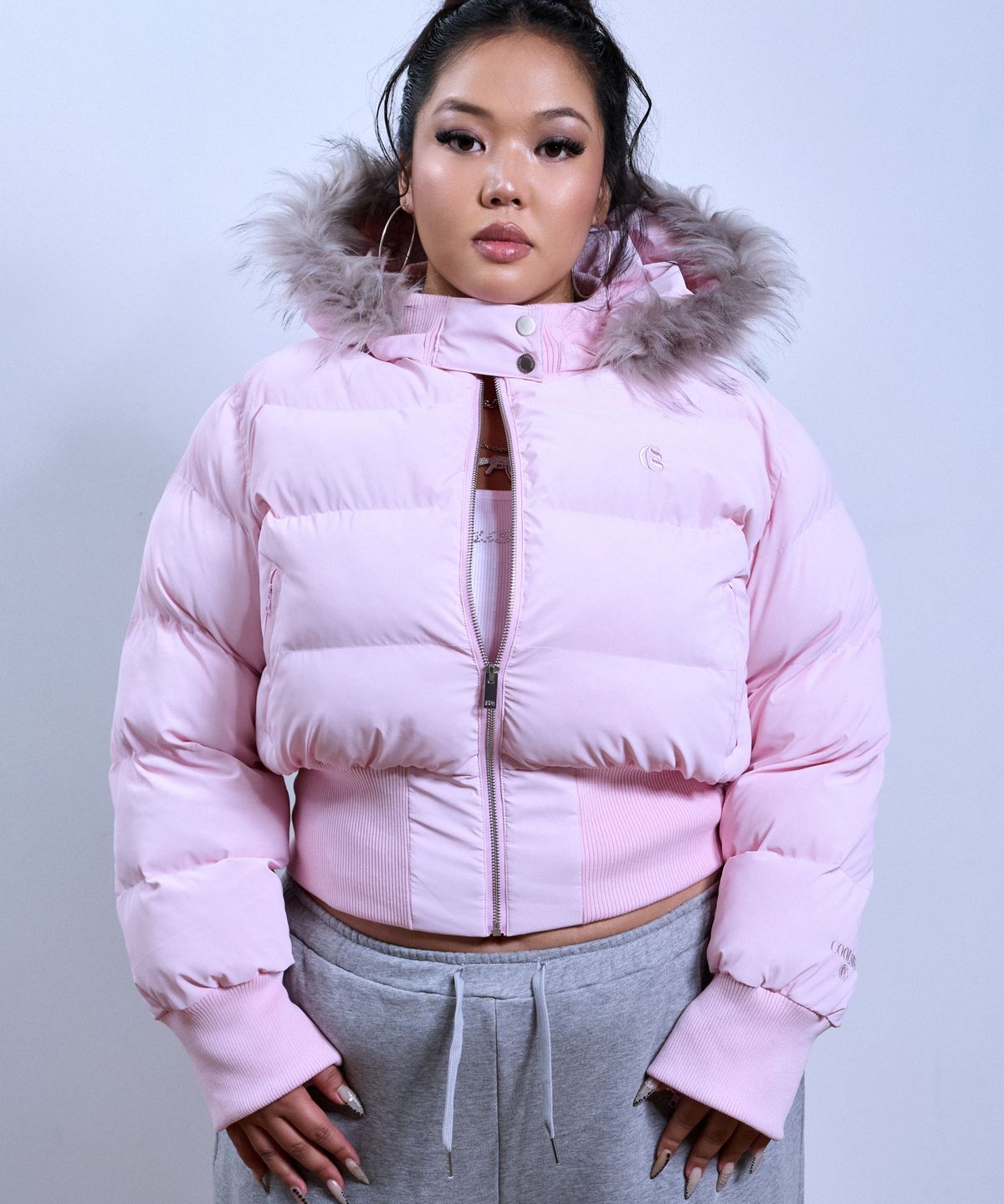 쿨시스(COOLSIS) CS 20s FUR PUFFER JACKET-021 (PINK)