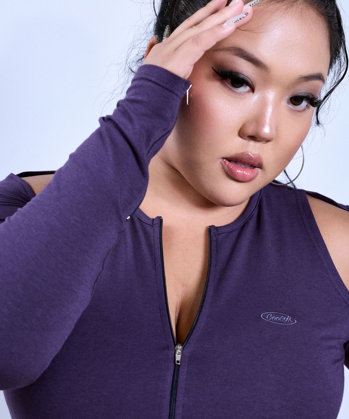 쿨시스(COOLSIS) CS RUSH SLICK ZIP TOP-080 (PURPLE)