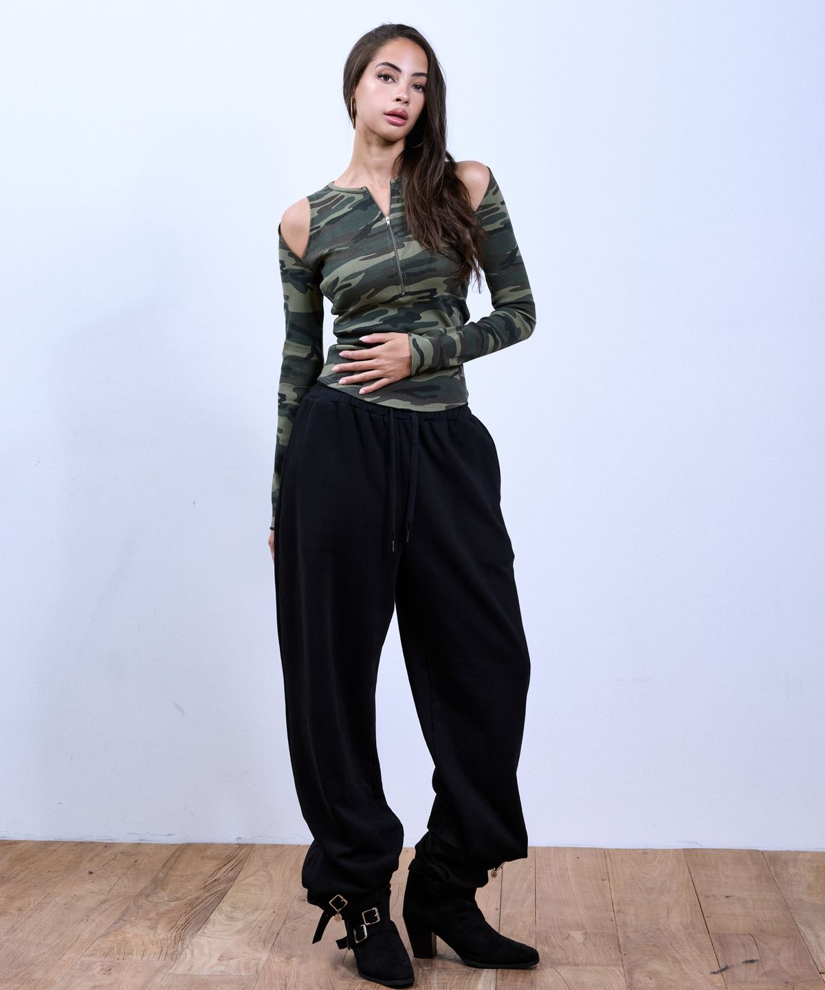 쿨시스(COOLSIS) CS RUSH SLICK ZIP TOP-080 (CAMO)
