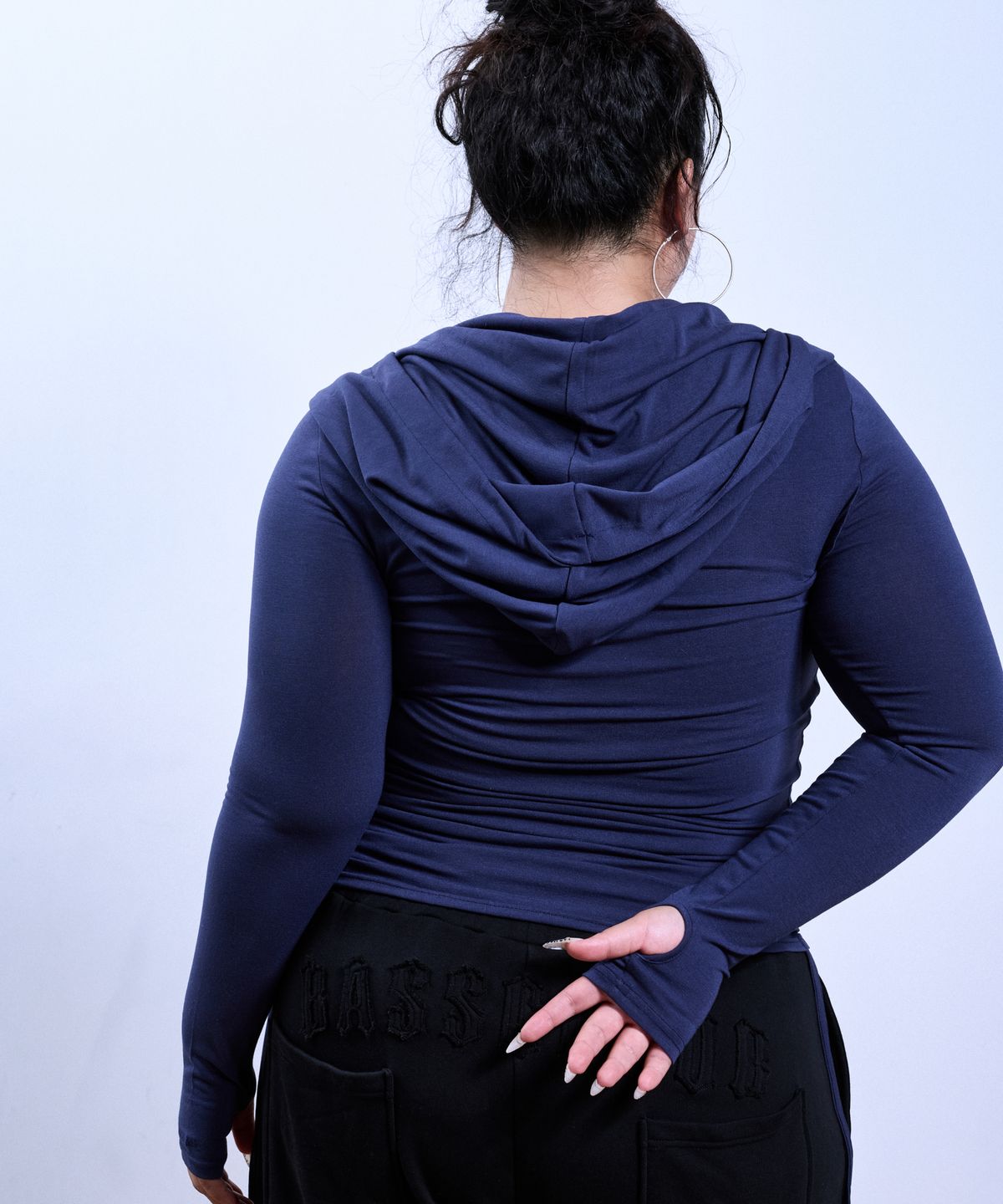 쿨시스(COOLSIS) CS DRAPE HOOD STRING TOP-081 (NAVY)