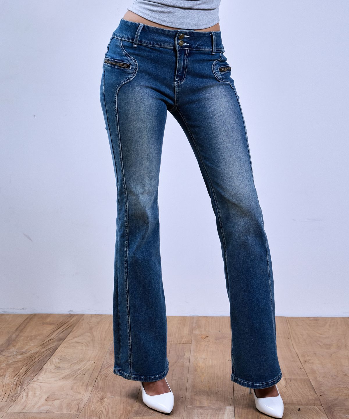 쿨시스(COOLSIS) CS SIDE ZIPPER BOOTCUT JEANS-079
