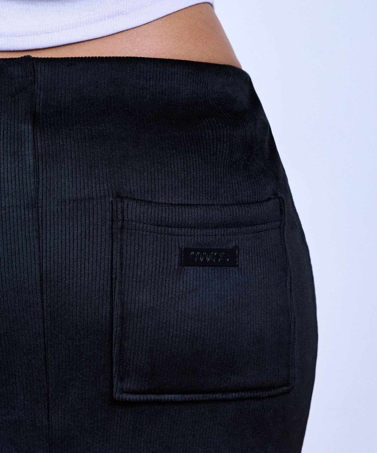 쿨시스(COOLSIS) CS CORDUROY LONG SKIRT-081 (BLACK)