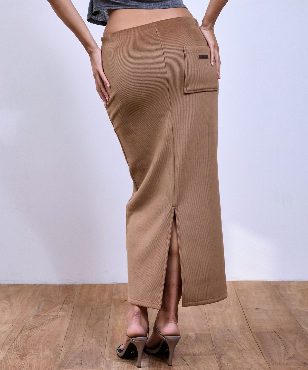쿨시스(COOLSIS) CS CORDUROY LONG SKIRT-081 (BROWN)