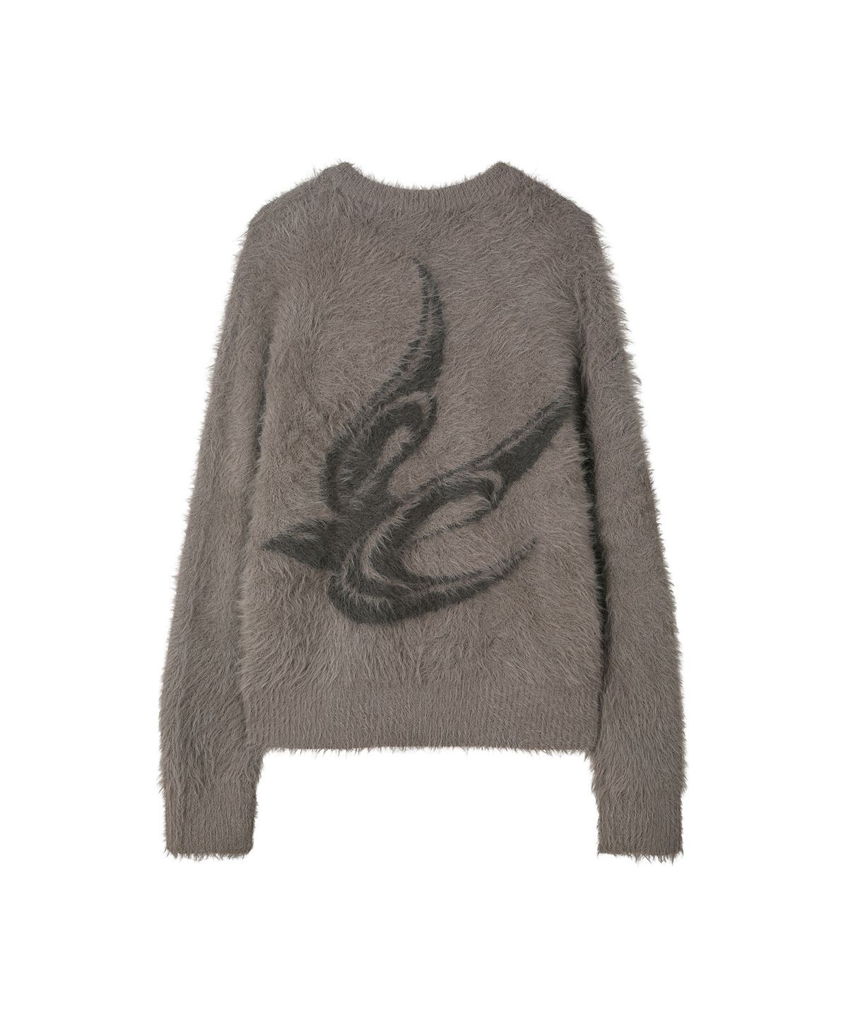 세컨모놀로그(SECONDMONO) Hairy Graphic Henley Knit [DBEIGE]_SEKT039DBEIGE