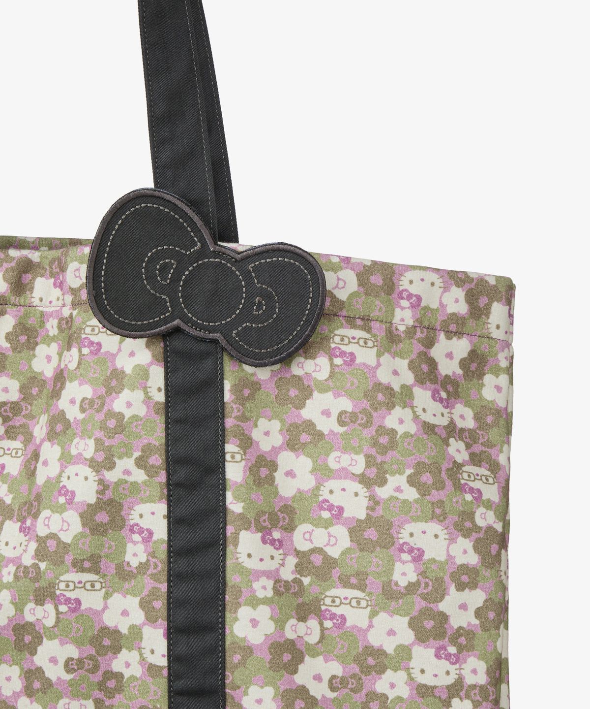 에이이에이이(AEAE) HELLO KITTY PATTERN BIG TOTE BAG [KHAKI]