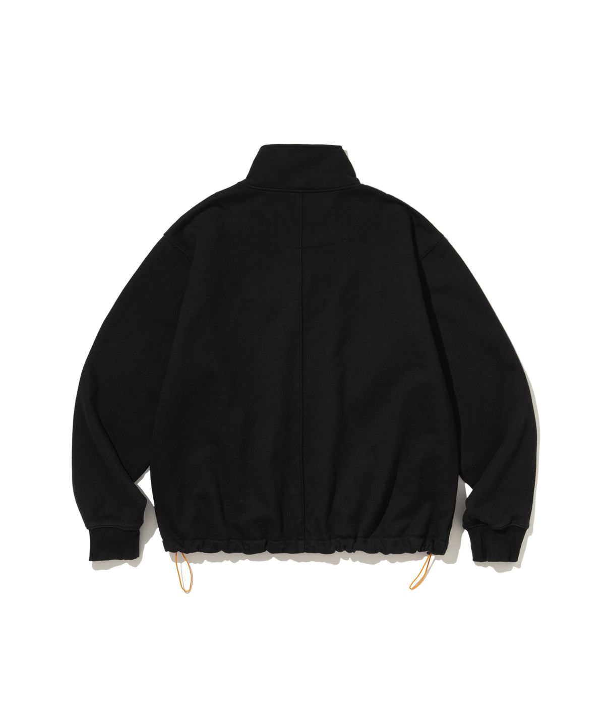 앵글런(ANGLAN) Color Line Sweat Half-Zip - Black