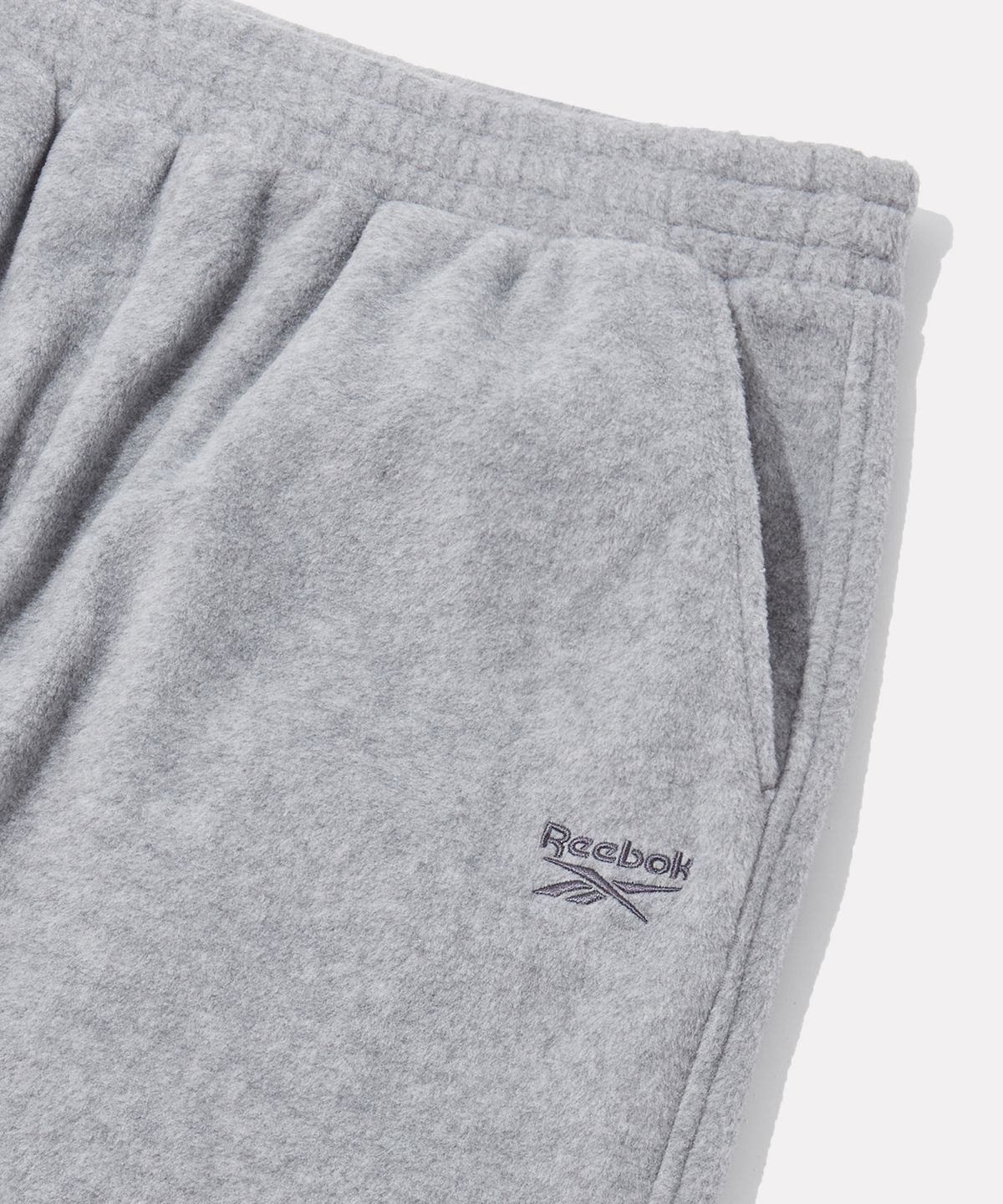 리복(REEBOK) 플리스 와이드 2WAY 팬츠 - 그레이