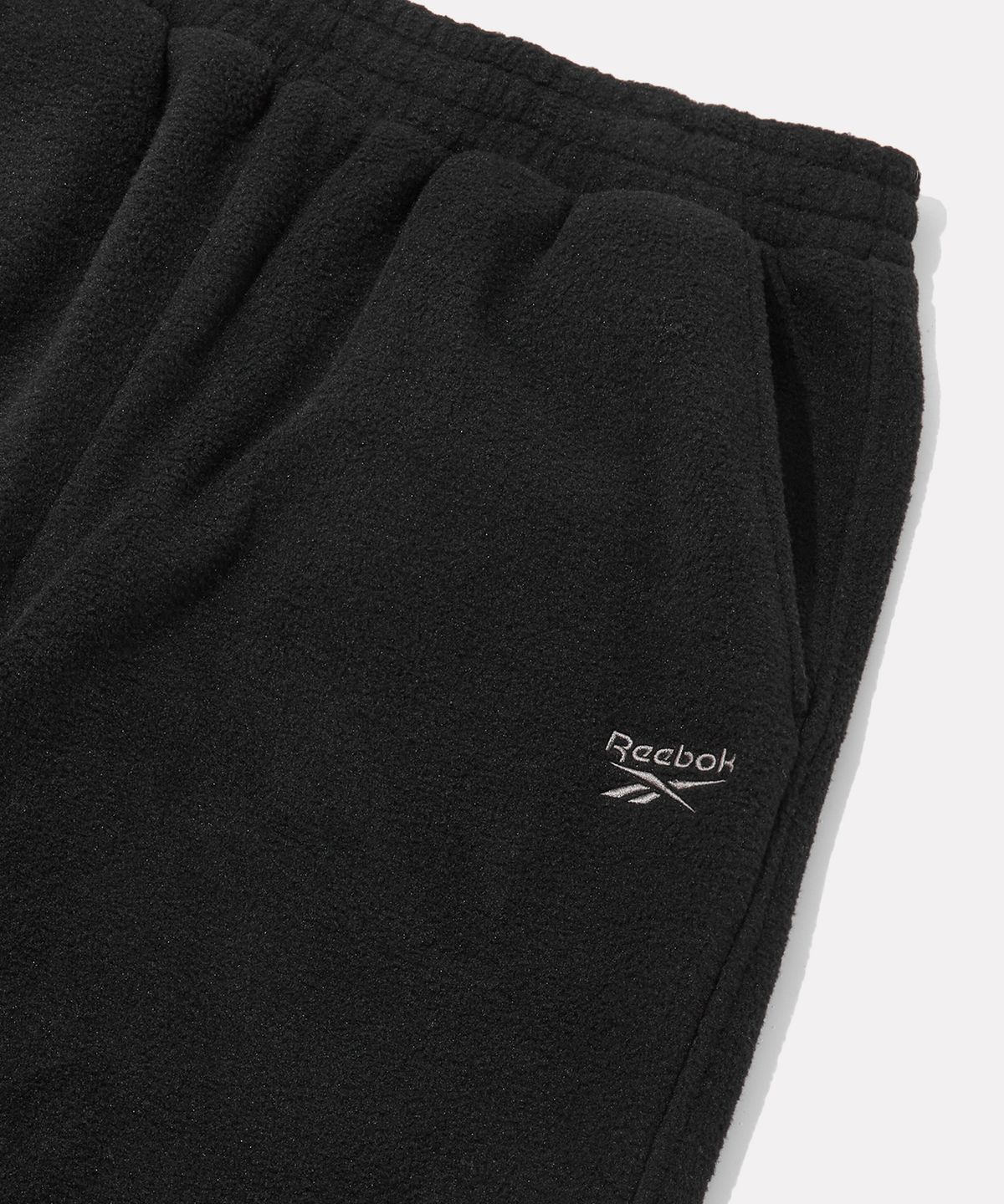 리복(REEBOK) 플리스 와이드 2WAY 팬츠 - 블랙