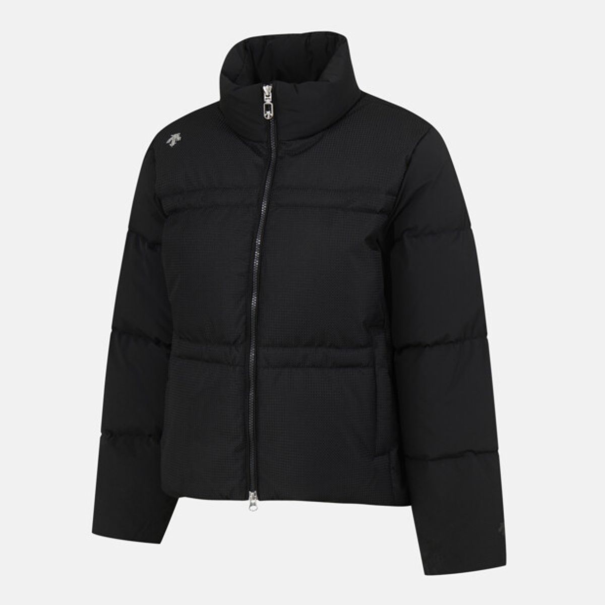 데상트(DESCENTE) 여성 중경량 배색 다운 자켓 블랙 SR422SDJO5