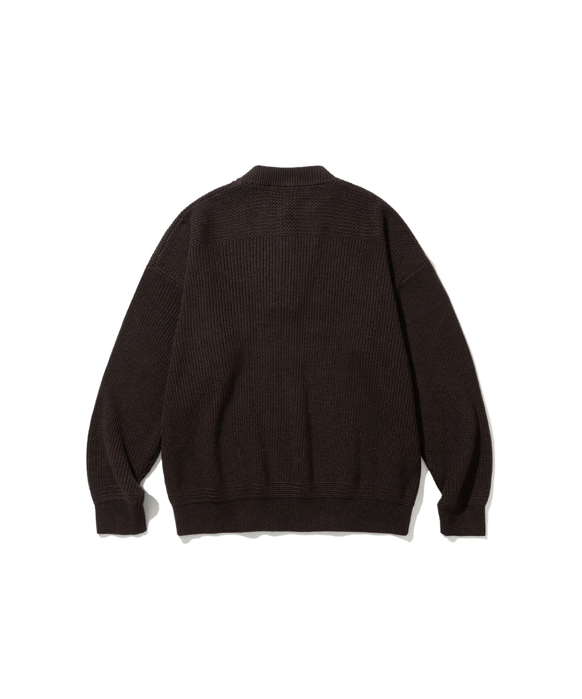 앵글런(ANGLAN) Military Button Knit Pullover - Brown