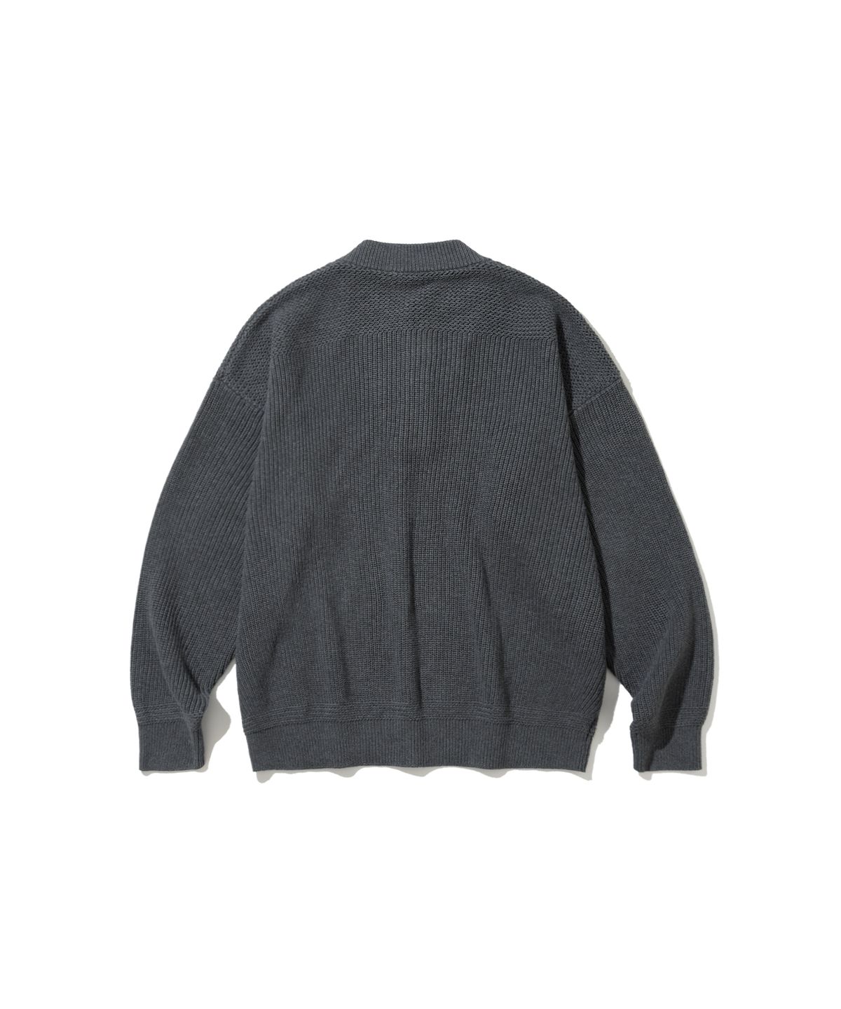 앵글런(ANGLAN) Military Button Knit Pullover - Charcoal