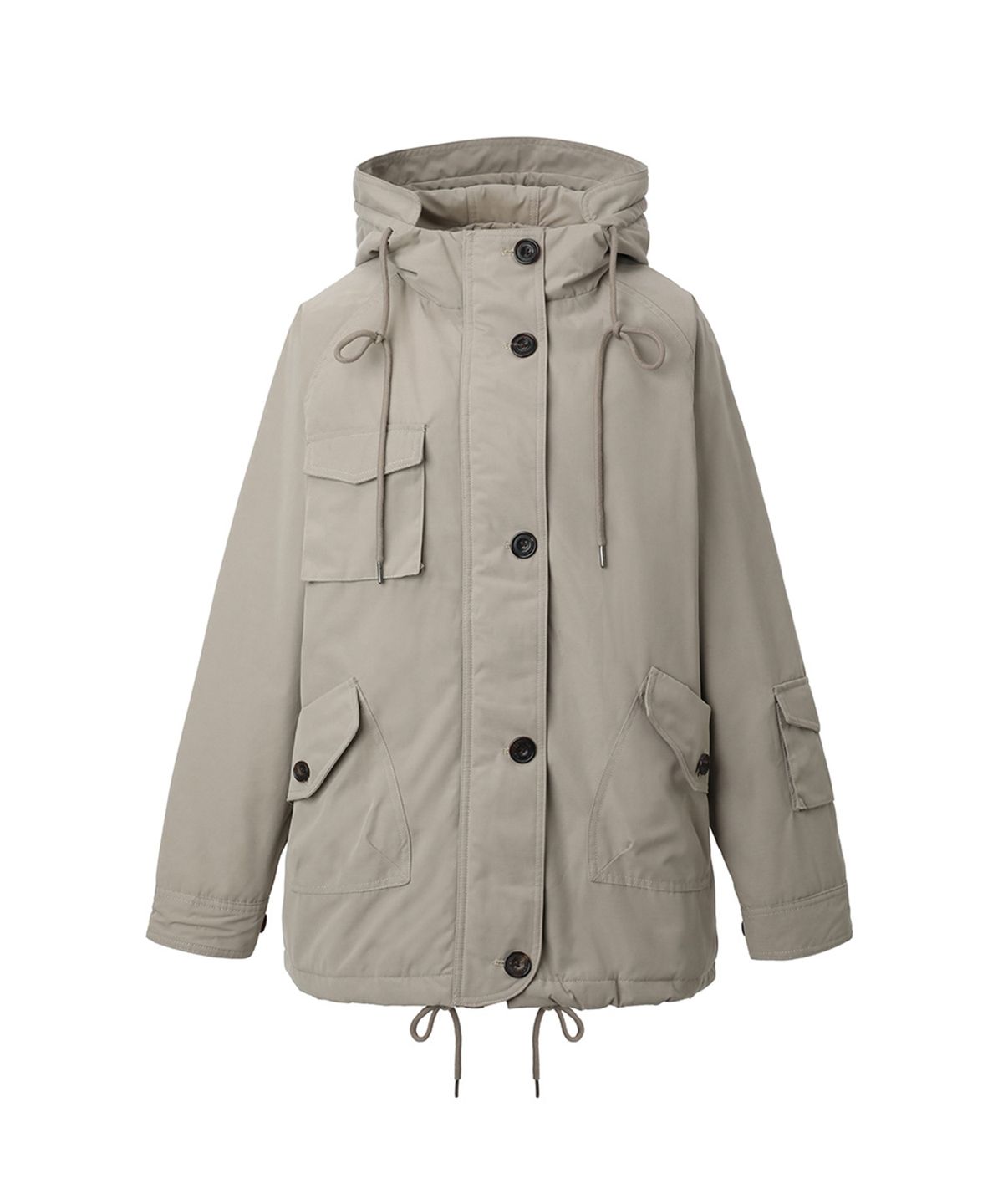 미레코(MIRECO) HOODED LONG FIELD PARKA TAUPE BEIGE