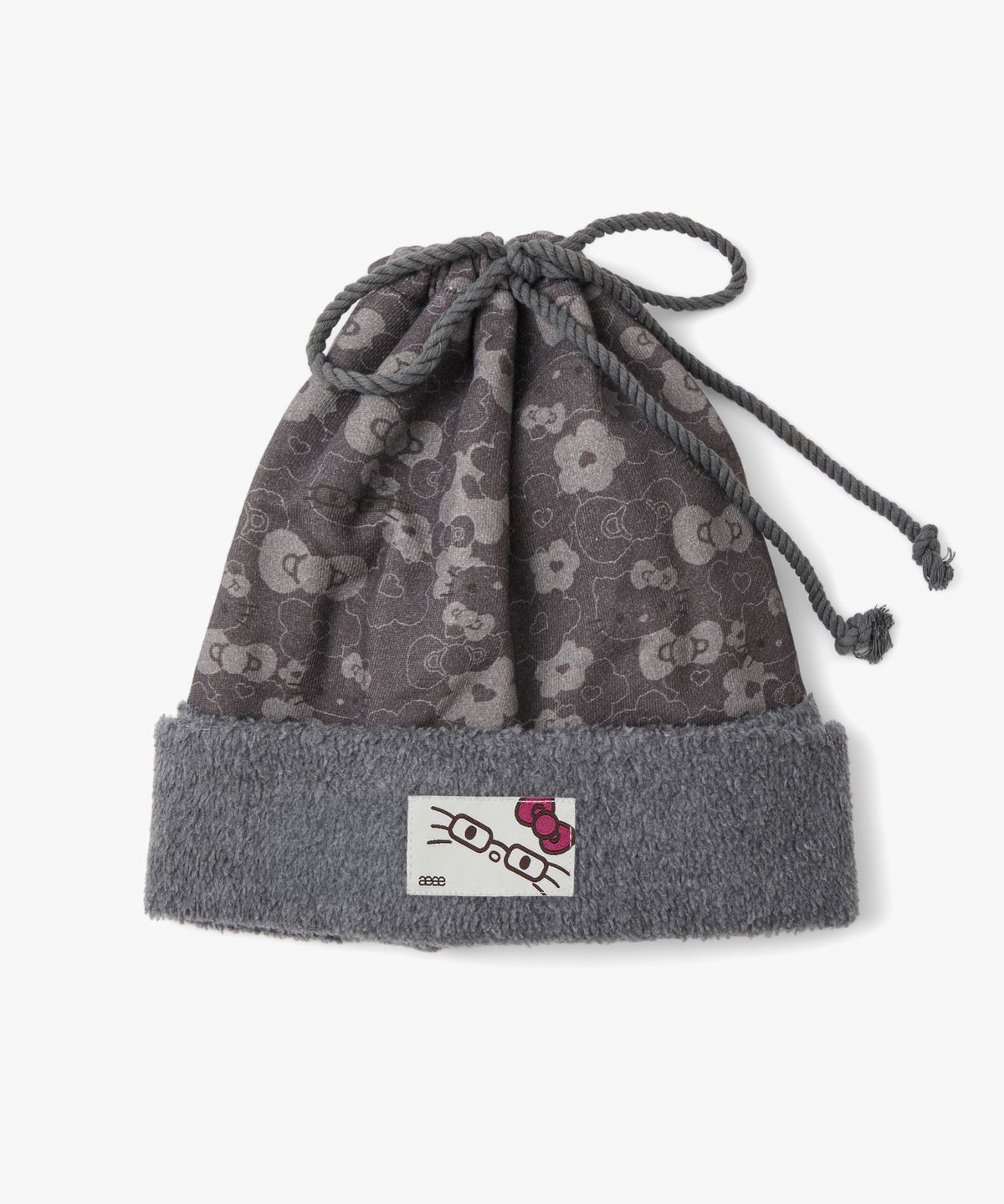 에이이에이이(AEAE) HELLO KITTY NECK WARMER BEANIE [BROWN]