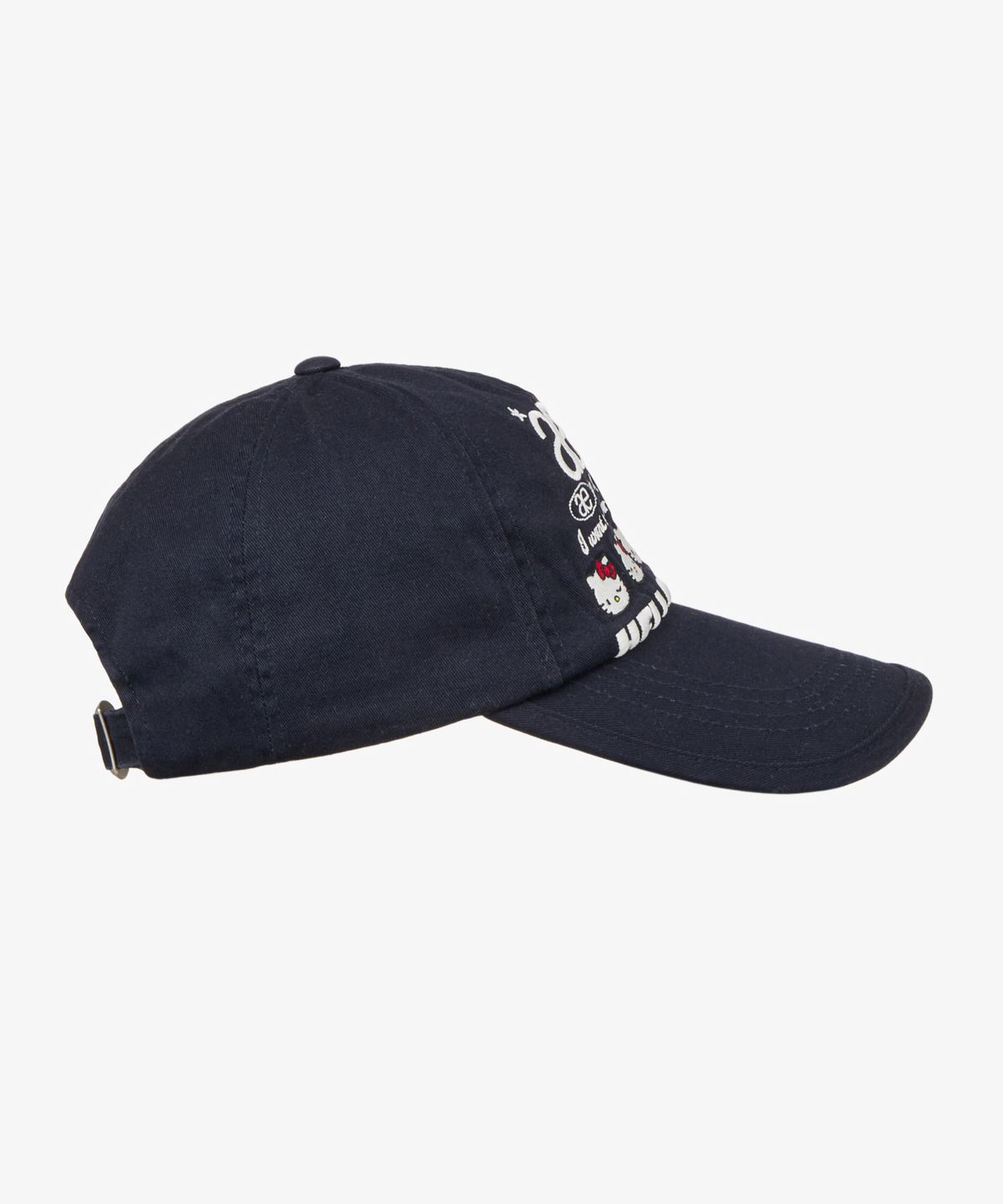 에이이에이이(AEAE) HELLO KITTY WEB LOGO 5 PANNEL CAP [NAVY]