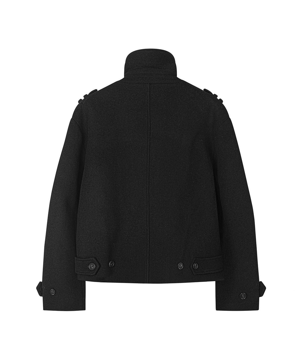 세컨모놀로그(SECONDMONO) Military Pea Coat [BLACK]_SECT001BLACK
