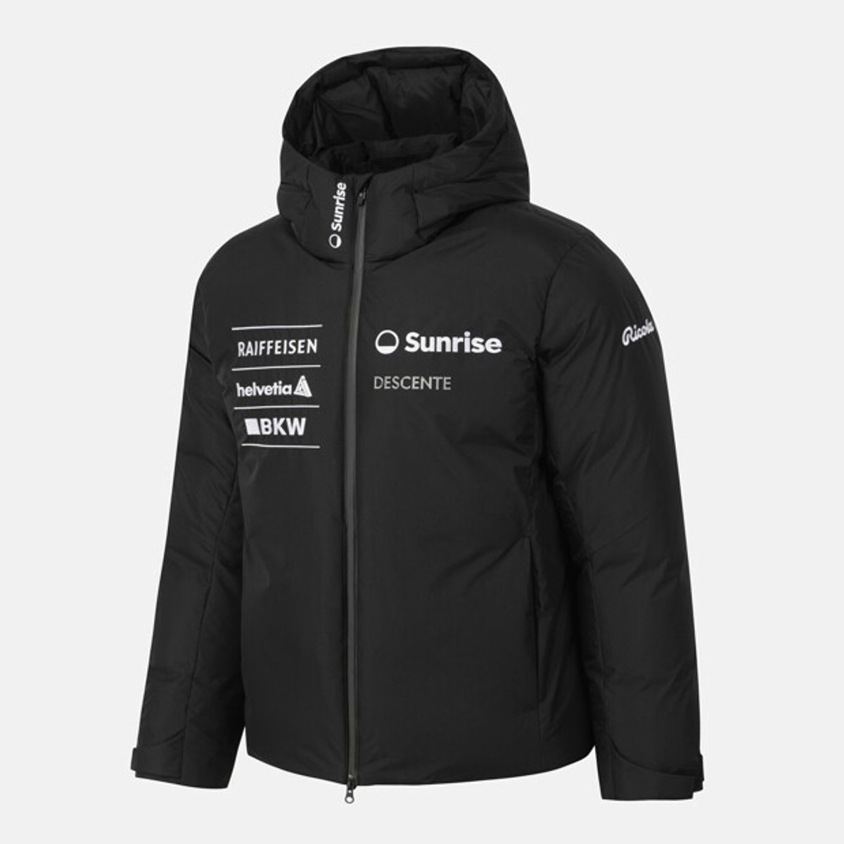 데상트(DESCENTE) 남성 스위스 스키 고어텍스 윈드스토퍼 중경량 다운 자켓 블랙 SR411SDJN1