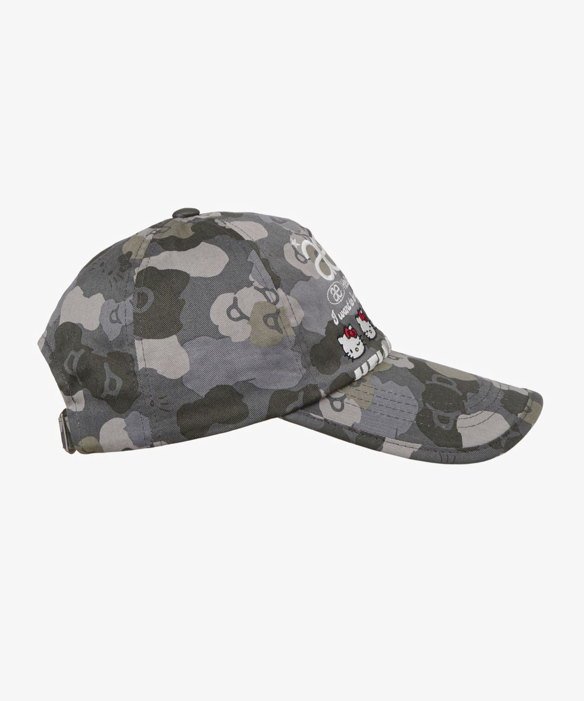 에이이에이이(AEAE) HELLO KITTY WEB LOGO 5 PANNEL CAP [GREY]