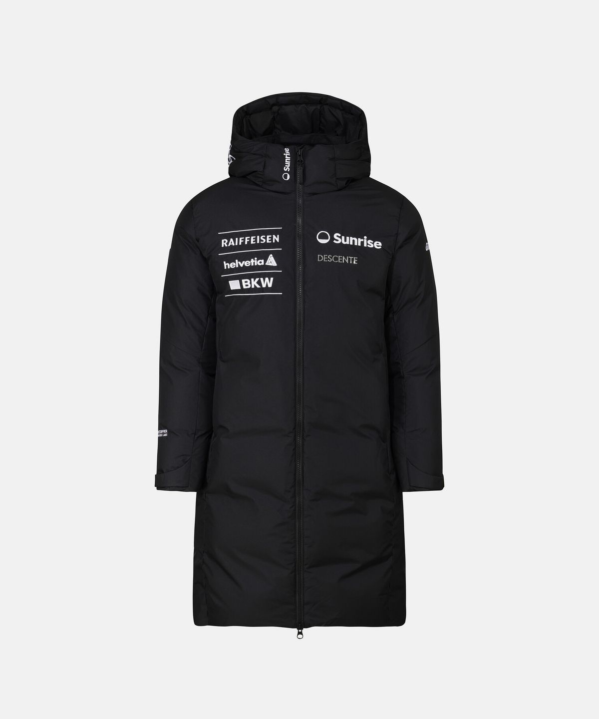 데상트(DESCENTE) 남성 스위스 스키 고어텍스 윈드스토퍼 롱 다운 자켓 블랙 SR411SDJN2