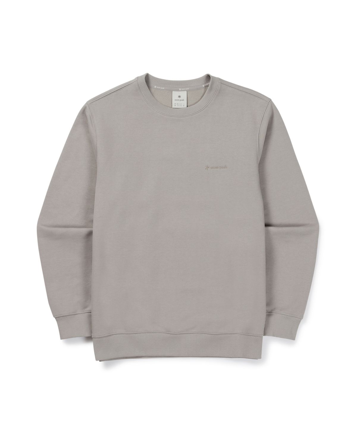 스노우피크 어패럴(SNOWPEAK APPAREL) 약기모 우븐 패치 맨투맨 (S26WMFHT68) Fog Gray