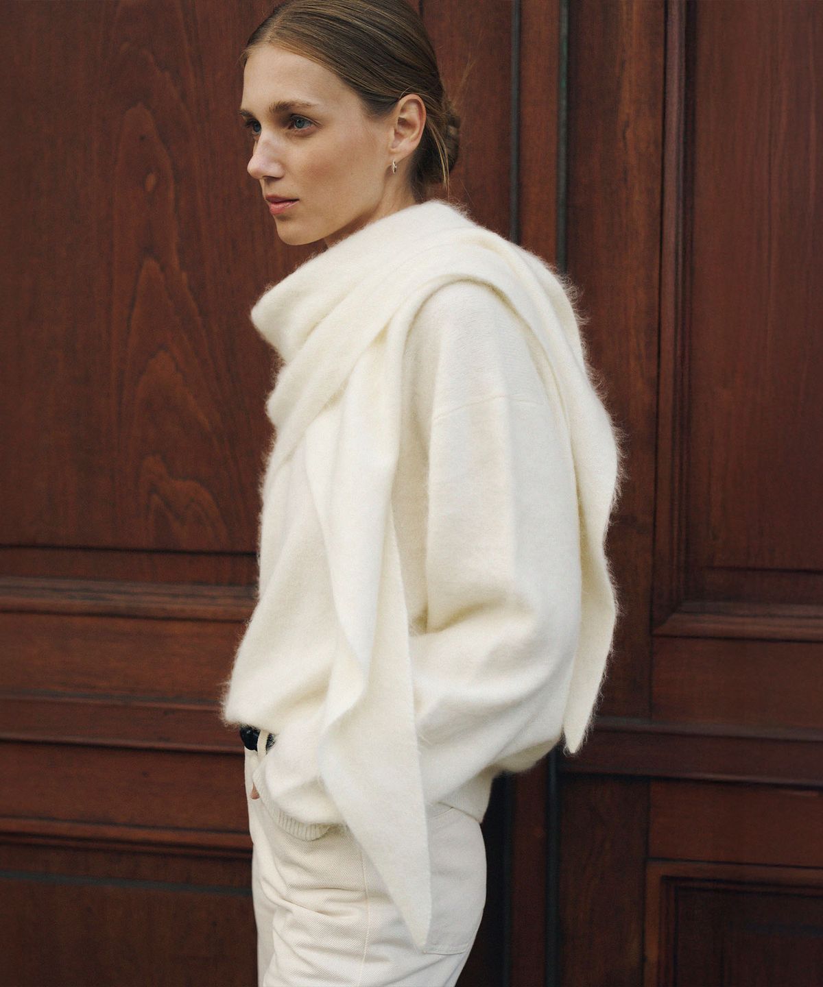 라메레이(LAMEREI) Silk Wool Brushed Knit Shawl[LMBFWIAC917]-3color