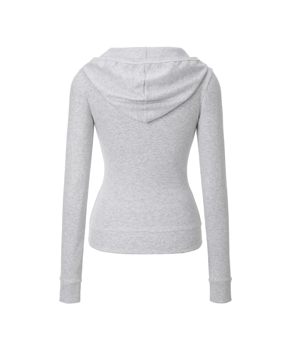 미레코(MIRECO) HENLEY HOOD LONG SLEEVE MELANGE WHITE
