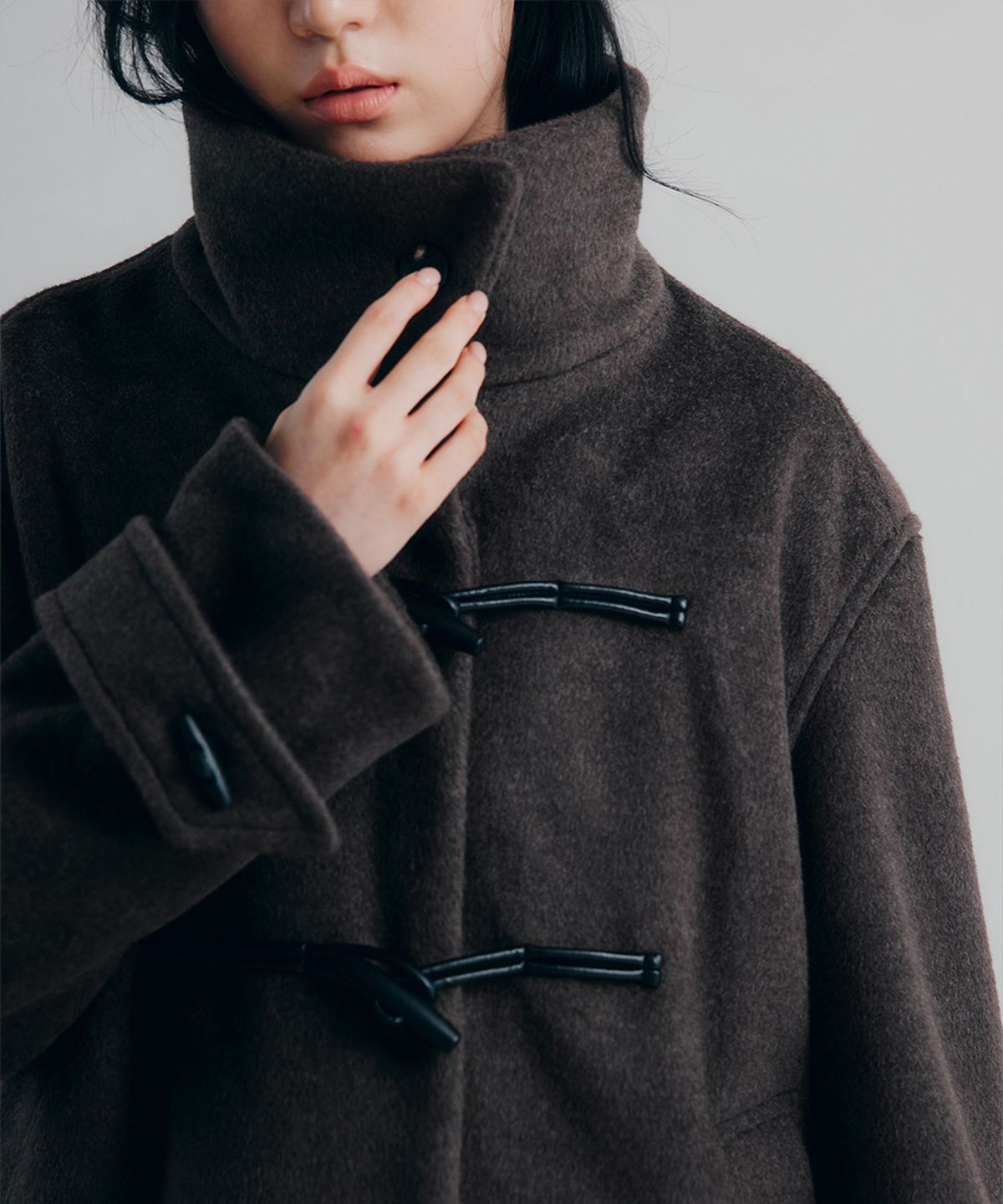 셉템버투웨니(SEPTEMBER TWENTIETH) Noren Wool Duffle Coat_Brown