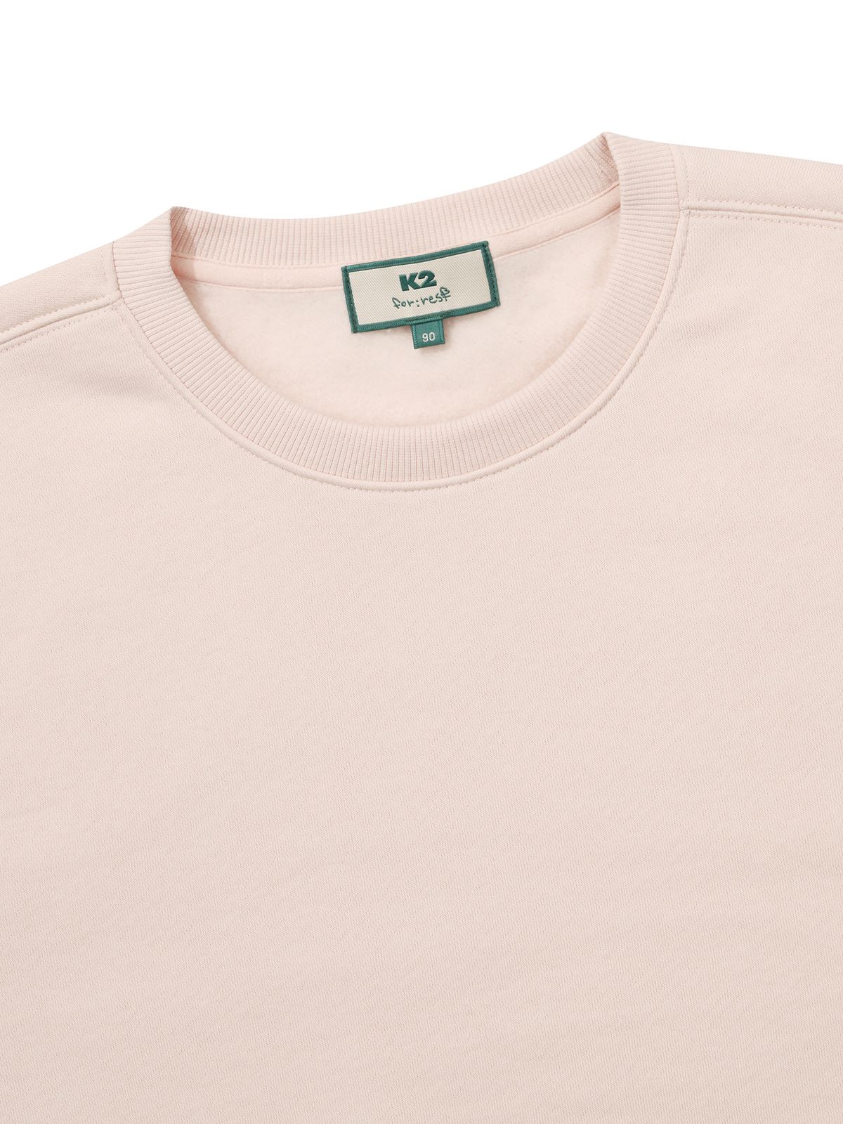 케이투(K2) FOR:REST 동절 기모 맨투맨 W_PASTEL CORAL_KWW26252Q7