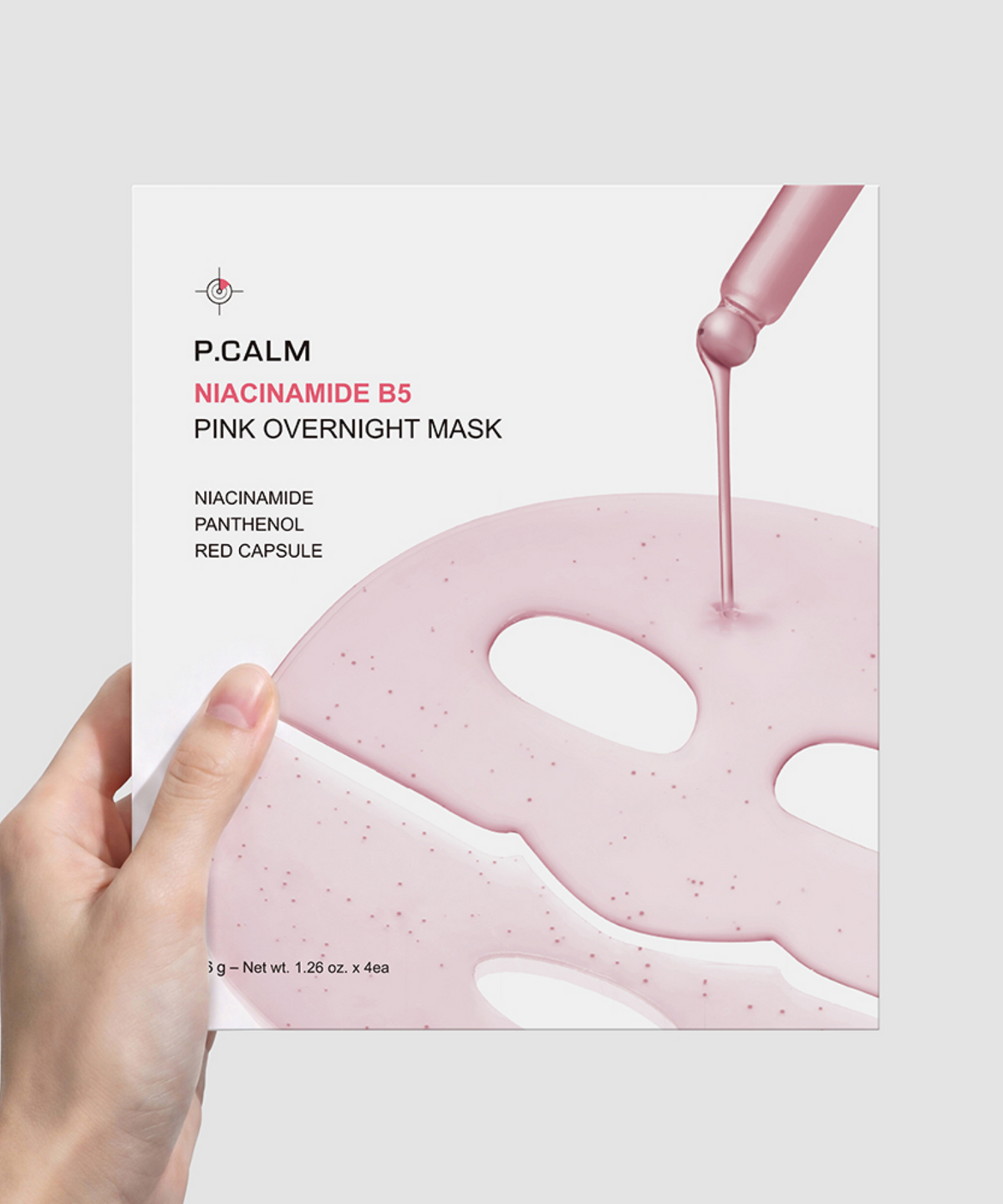 피캄(PCALM) [총 20매] 나이아신아마이드 비5 핑크 오버나이트 마스크 4BOX + 나이아신아마이드 비5 핑크 오버나이트 마스크 1BOX