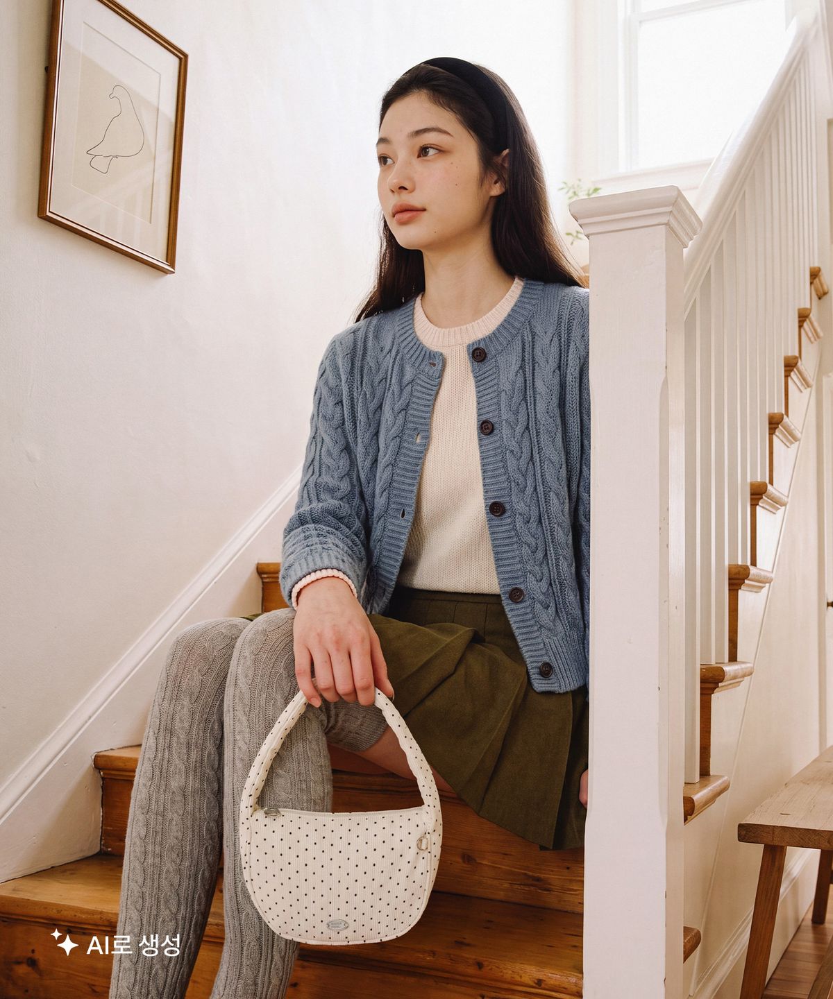 마스마룰즈(MASMARULEZ) Liri mini tote bag_Corduroy dot ivory