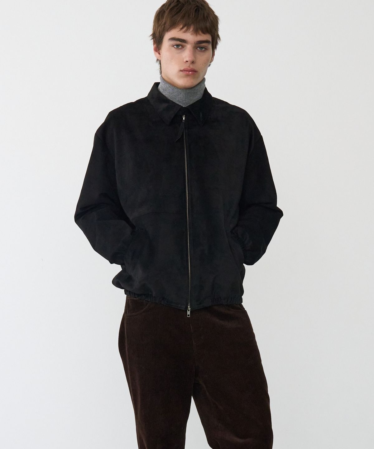 문선 아카이브(MOONSUN ARCHIVE) UNISEX, Archive Suede Leather Blouson / BLACK