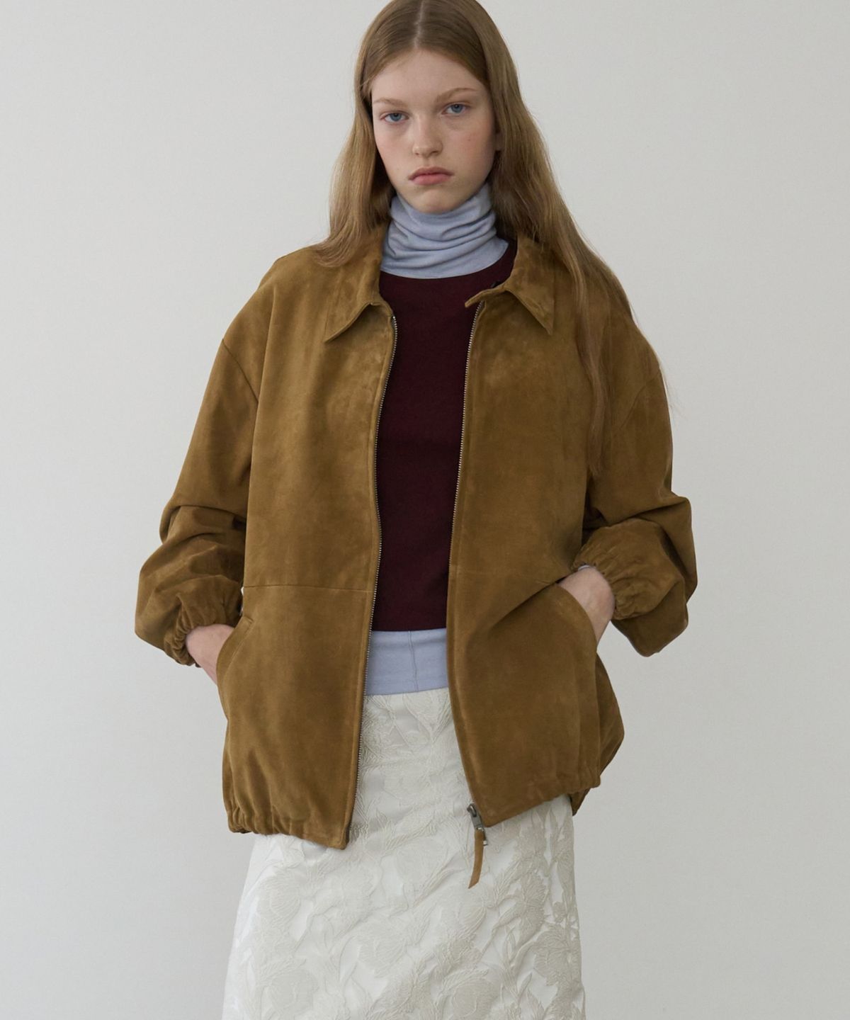 문선 아카이브(MOONSUN ARCHIVE) UNISEX, Archive Suede Leather Blouson / CAMEL