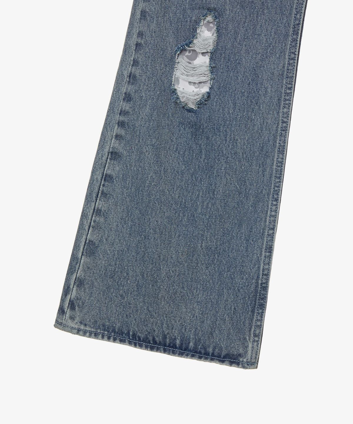 에이이에이이(AEAE) HELLO KITTY FLARE DENIM PANTS [BLUE]