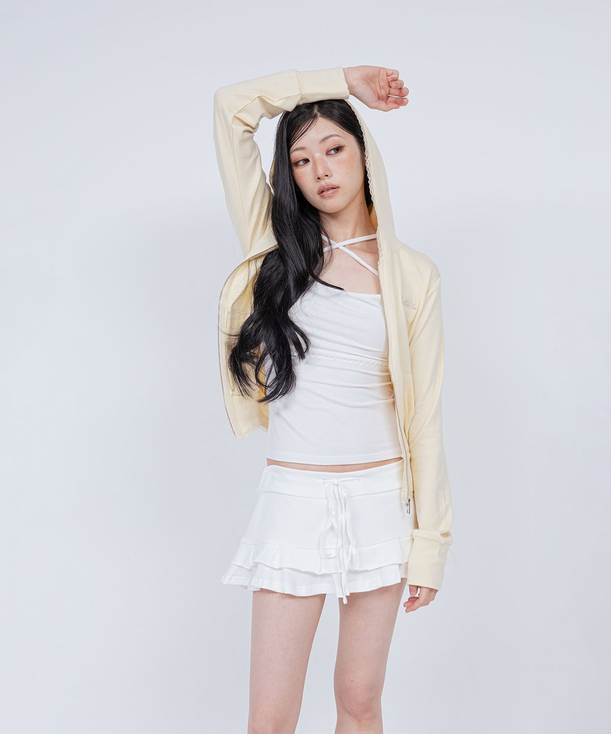 벨리아르(BELLIALEU) BELLA HOOD ZIP UP LEMON YELLOW