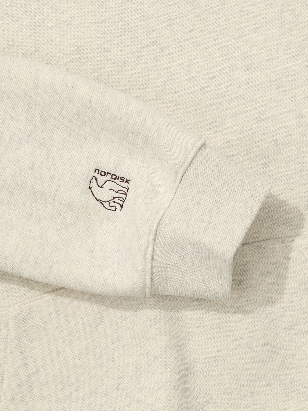 노르디스크(NORDISK) 아이스스케이팅 그래픽 기모 후디 티셔츠 - U_OATMEAL MELANGE