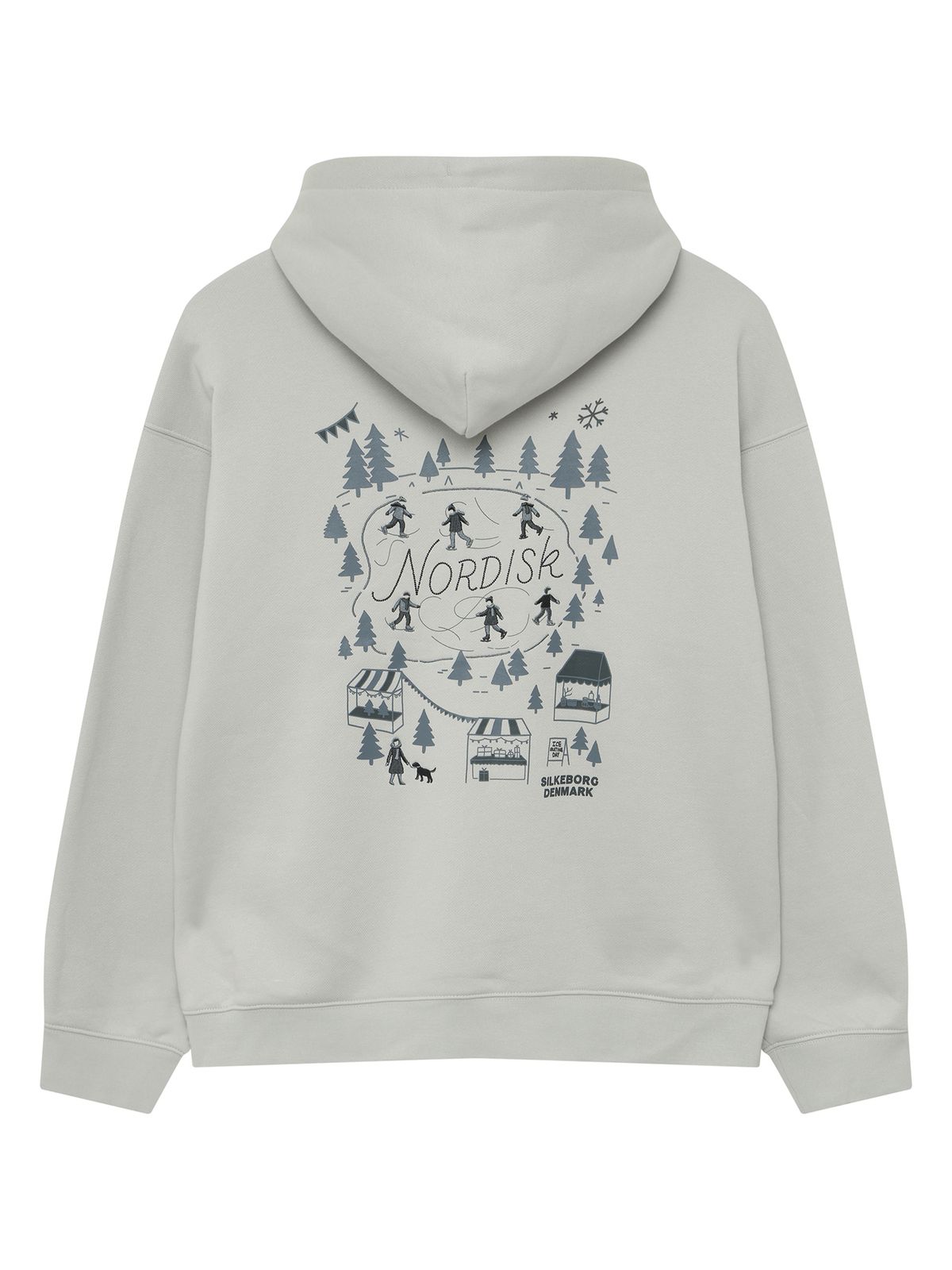 노르디스크(NORDISK) 아이스스케이팅 그래픽 기모 후디 티셔츠 - U_Blue gray