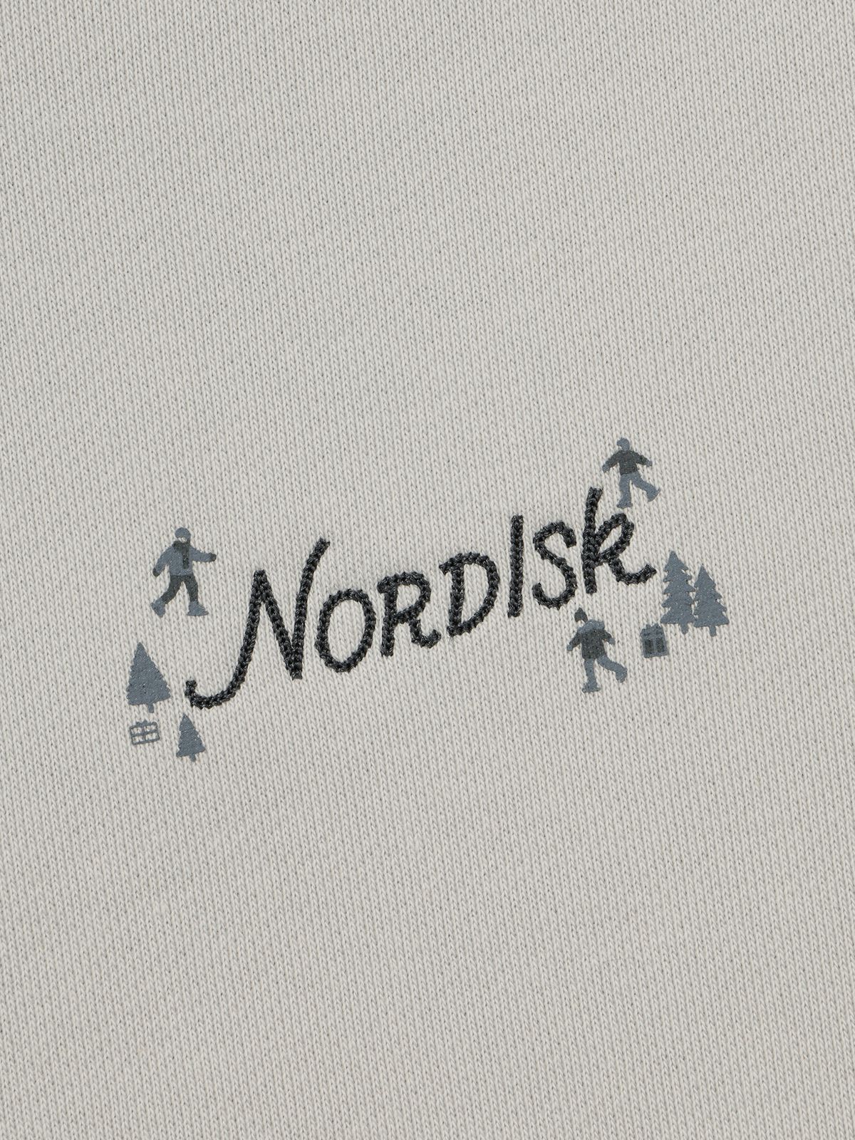 노르디스크(NORDISK) 아이스스케이팅 그래픽 기모 후디 티셔츠 - U_Blue gray